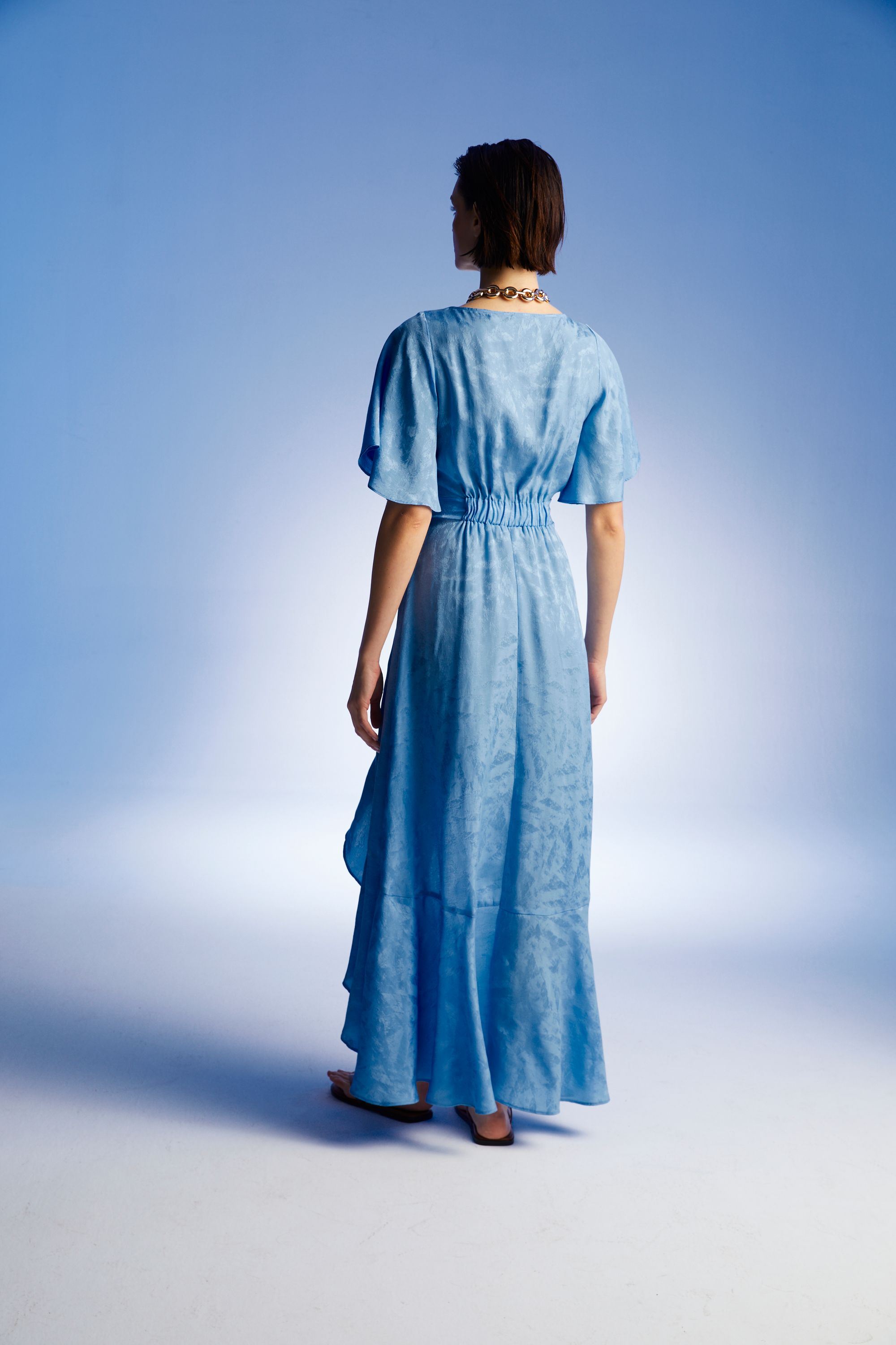 Asymmetric Flounce Dress (Final Sale)