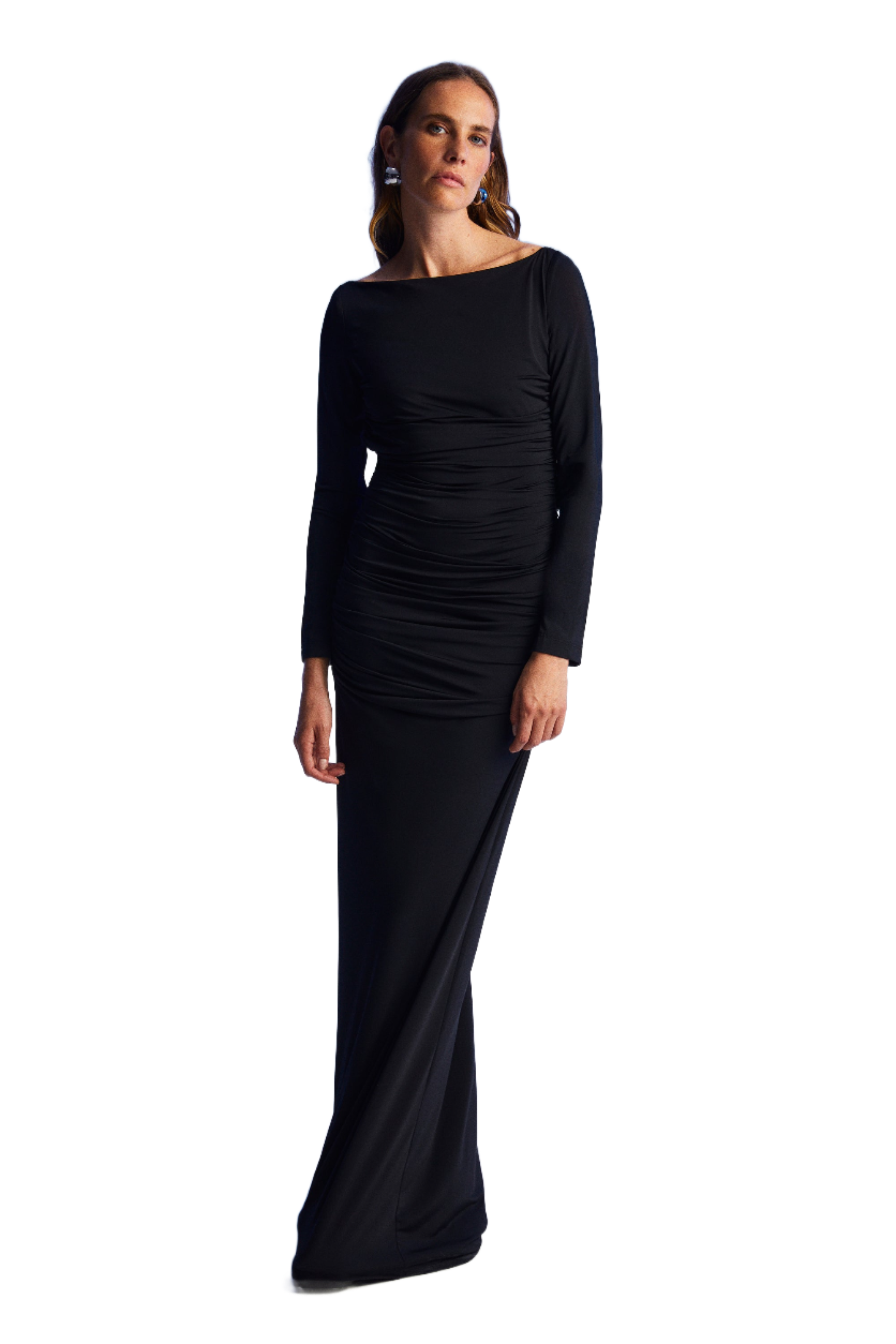 Open Back Long Sleeve Maxi Dress (Final Sale)