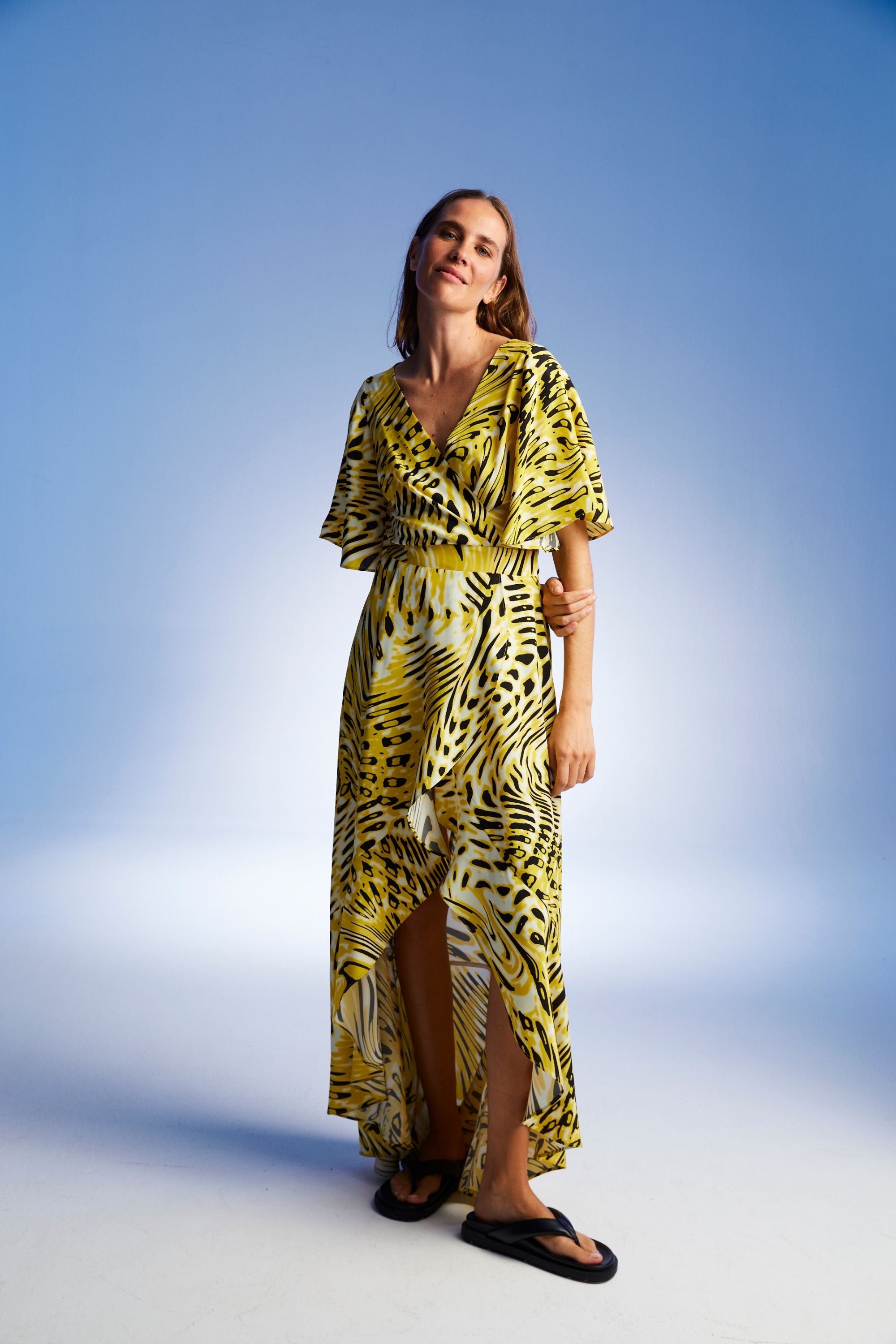 Printed Asymmetrical Dress (Final Sale)