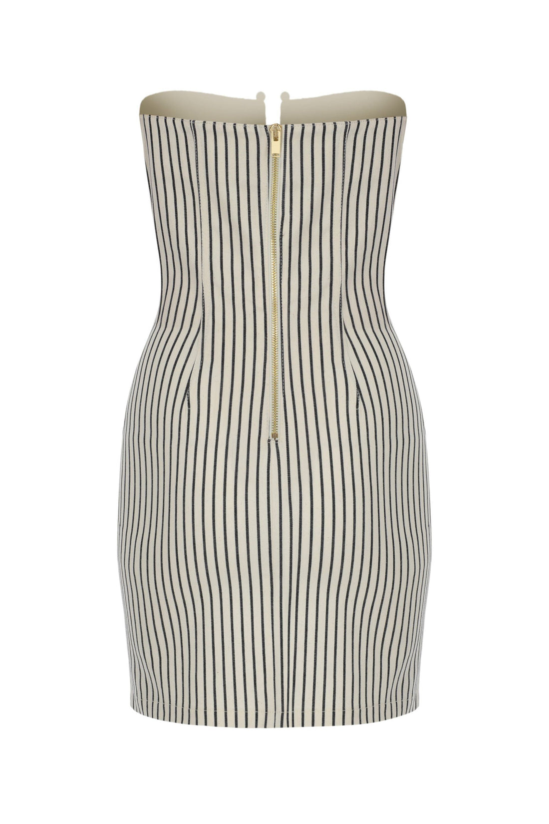 Striped Strapless Mini Dress