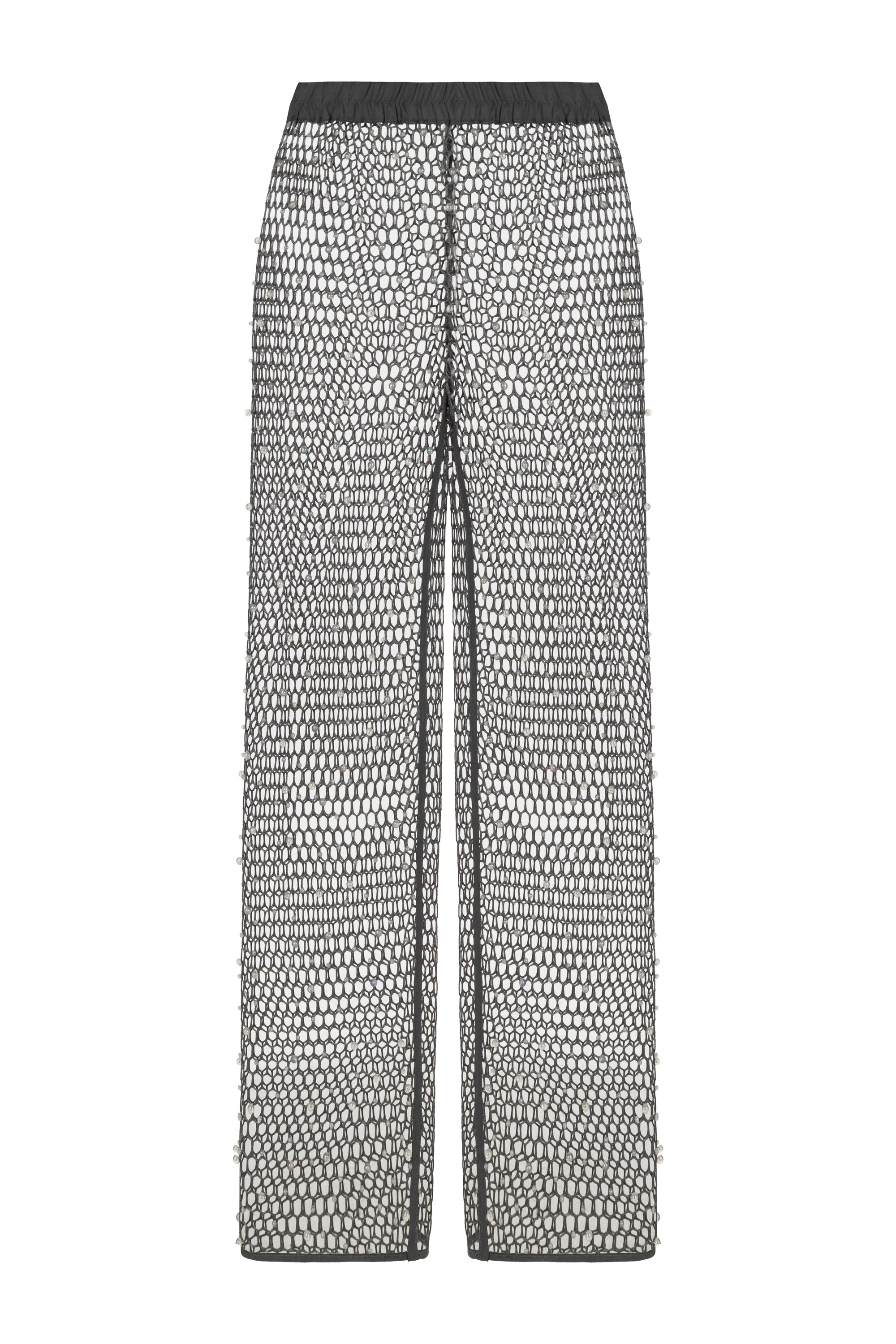 Shimmering Threaded Mesh Pants (Final Sale)