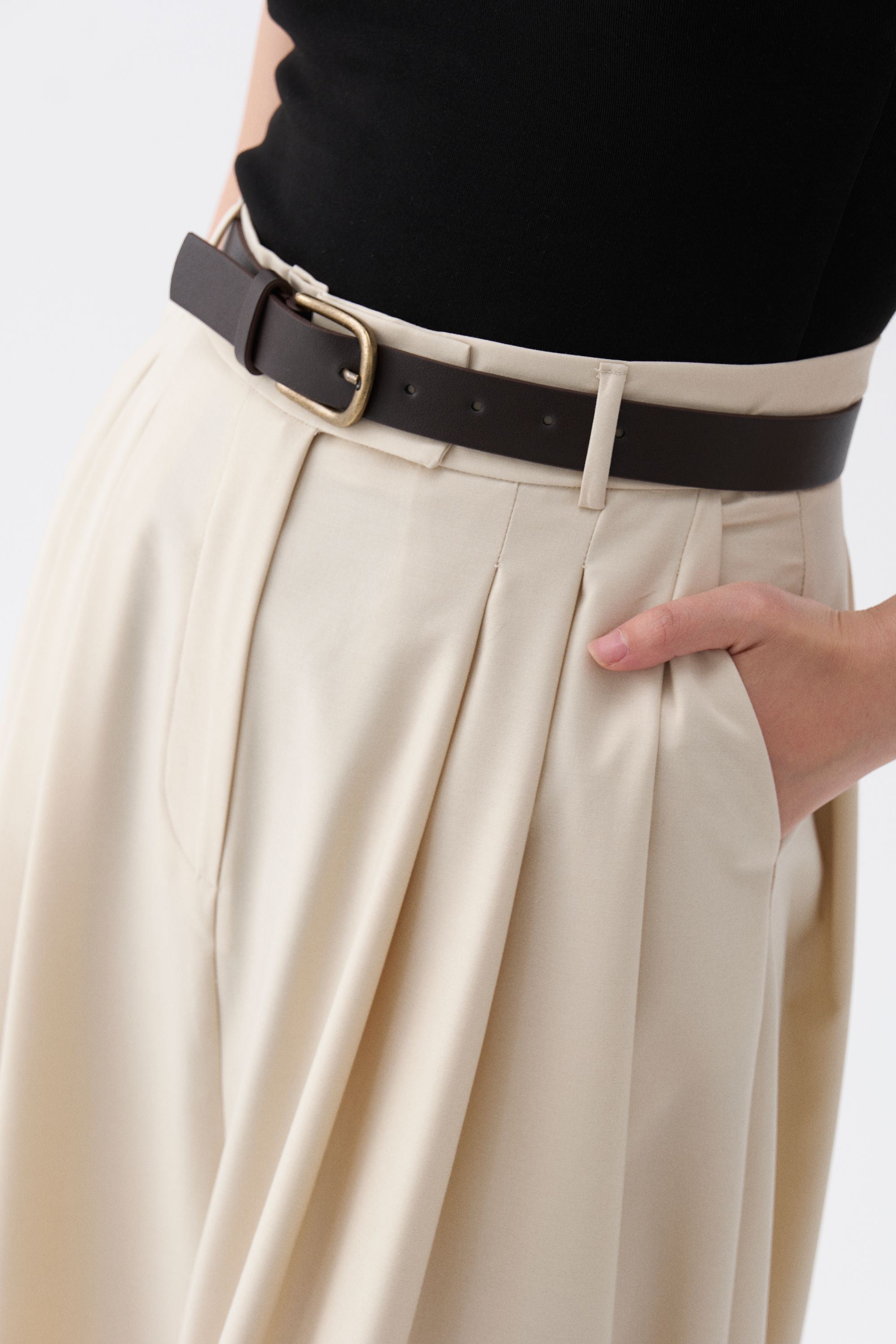 Belted Palazzo Trousers (Final Sale)