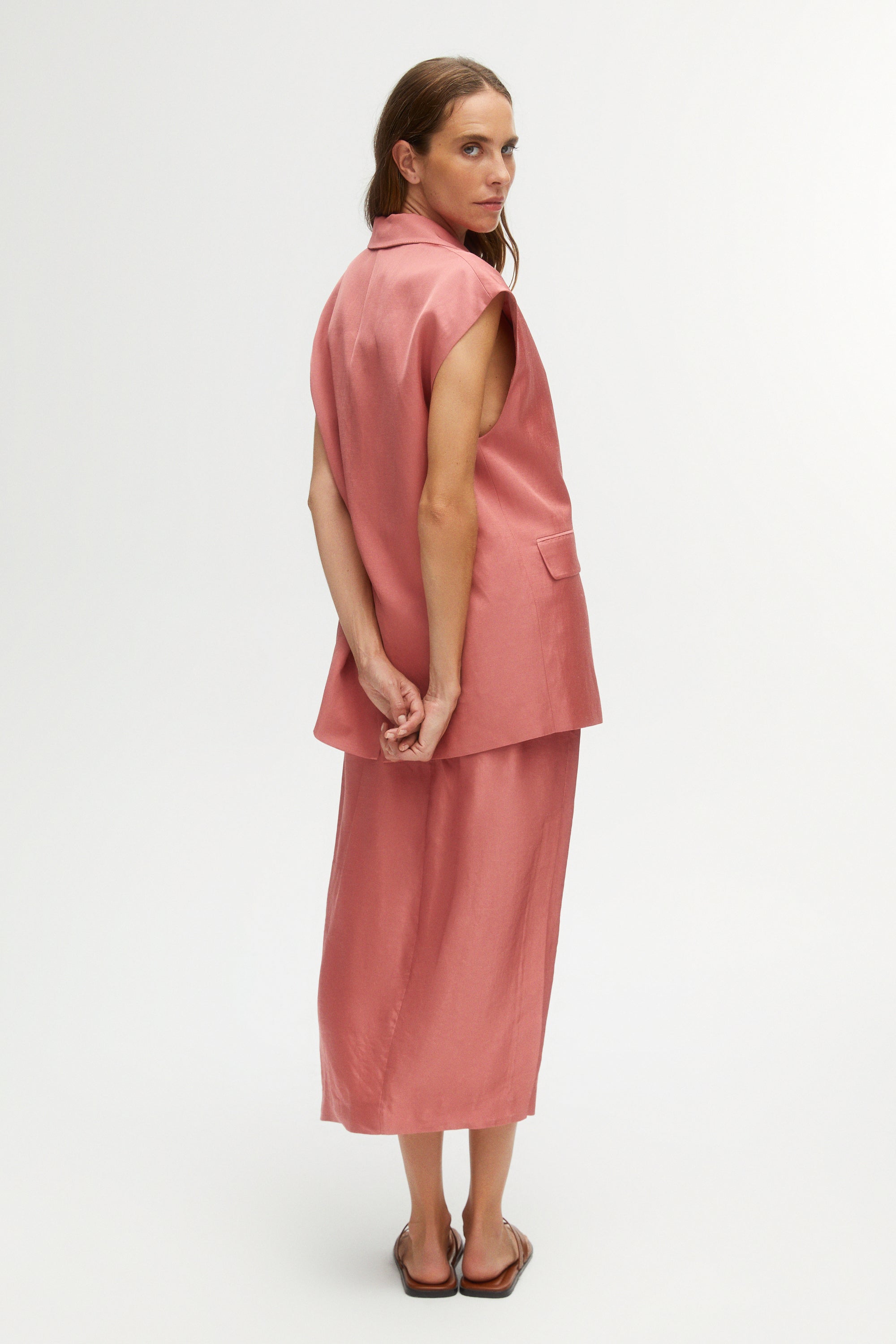 Midi Skirt with Slits (Final Sale)