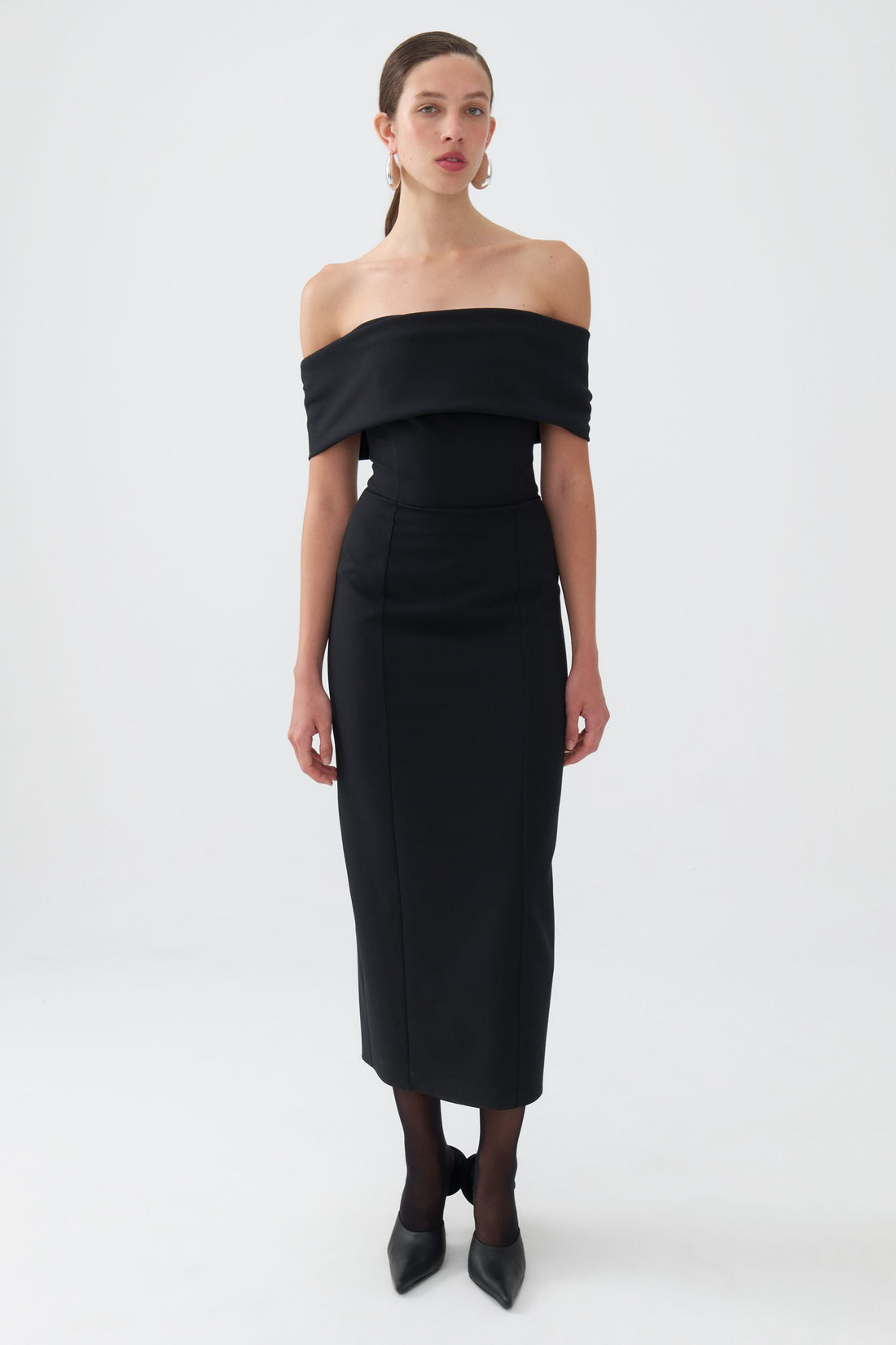 Off-The-Shoulder Midi Dress (Final Sale)