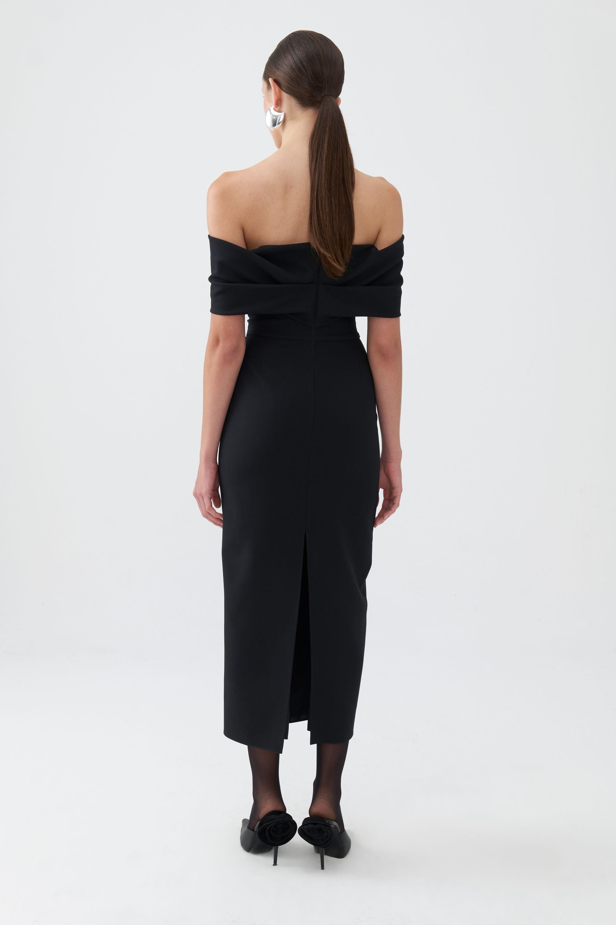 Off-The-Shoulder Midi Dress (Final Sale)