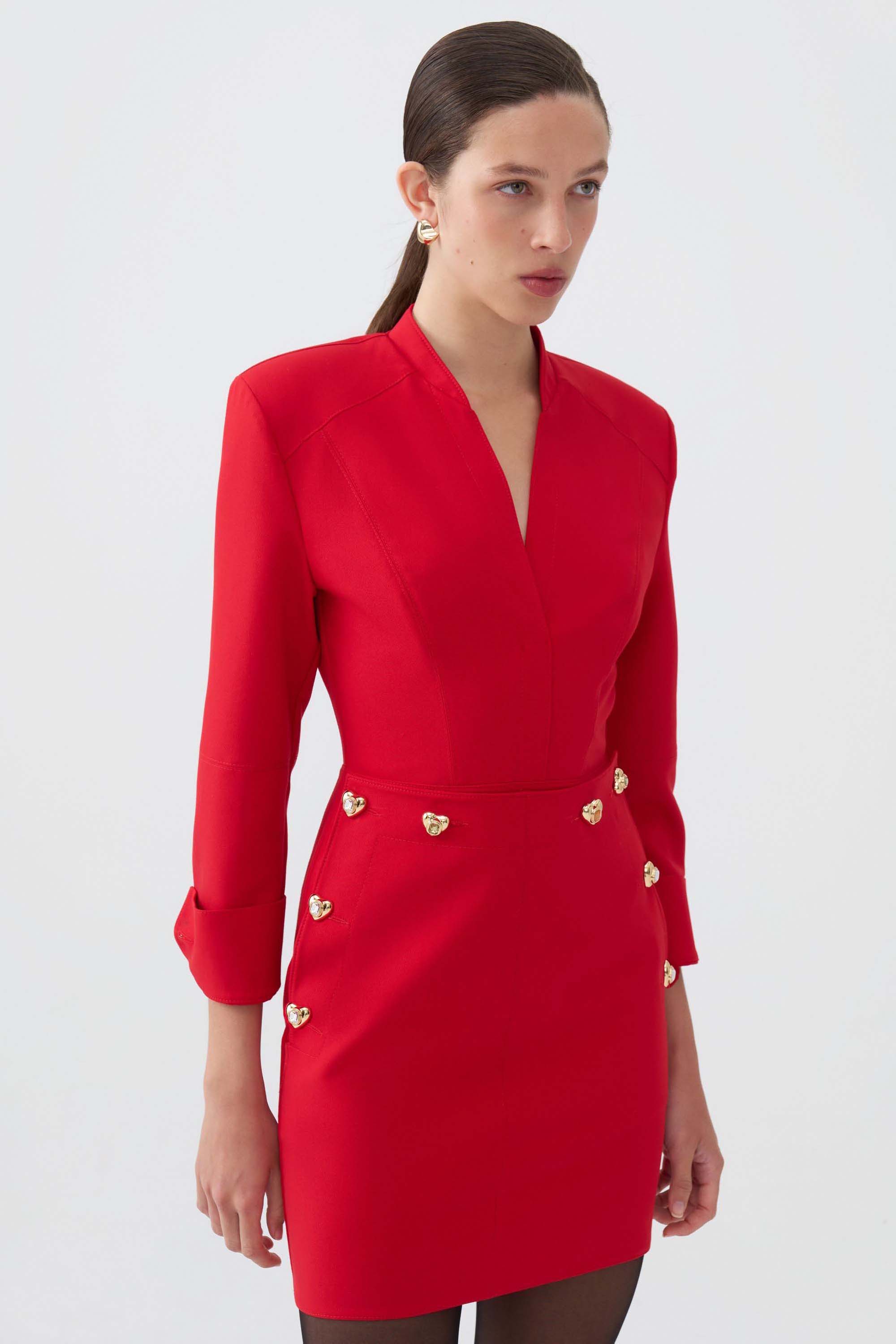 Shoulder Pad Mini Dress (Final Sale)