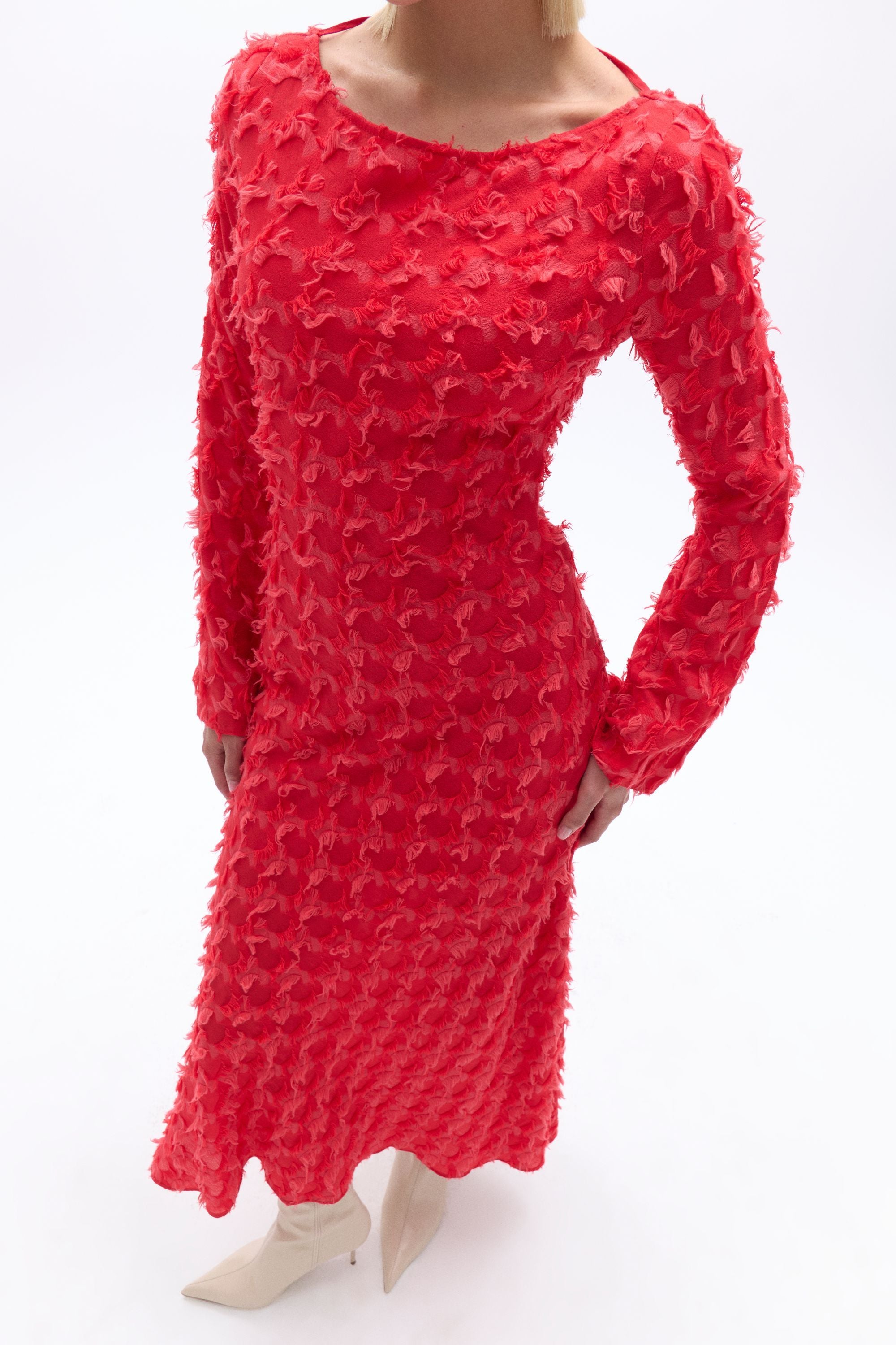 Backless Long Sleeve Maxi Dress (Final Sale)