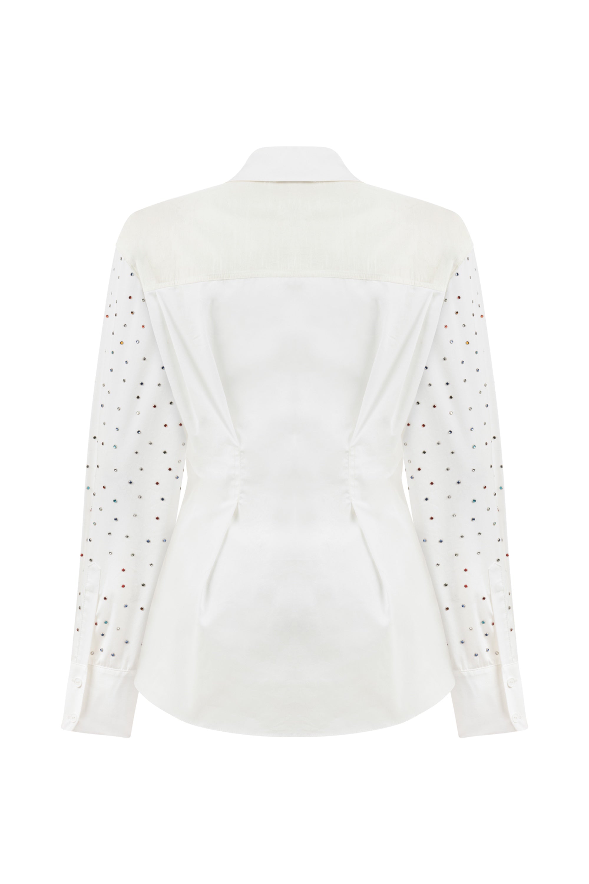 Rhinestone Embroidered Button-Up Shirt (Final Sale)