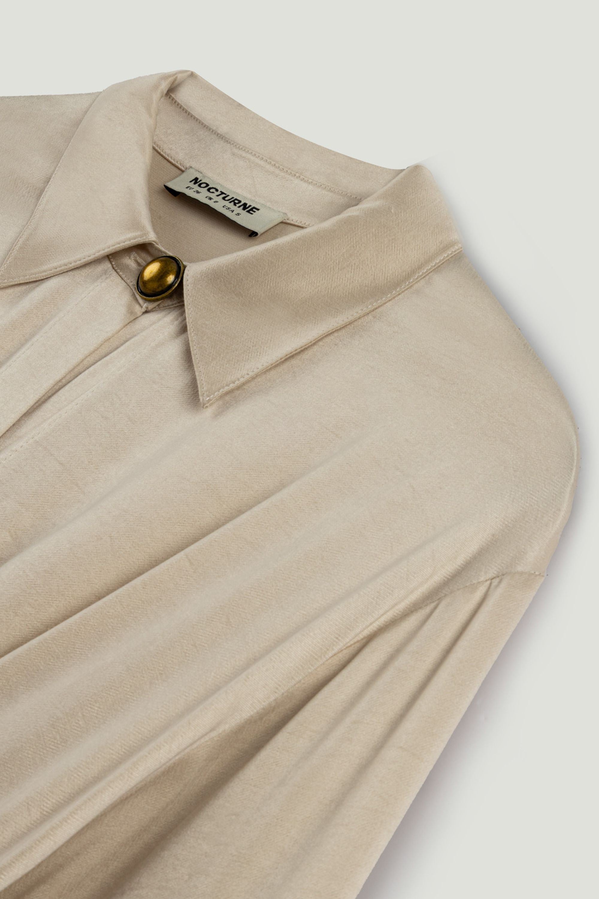 Belted Draped Shirt-Collar Maxi Dress