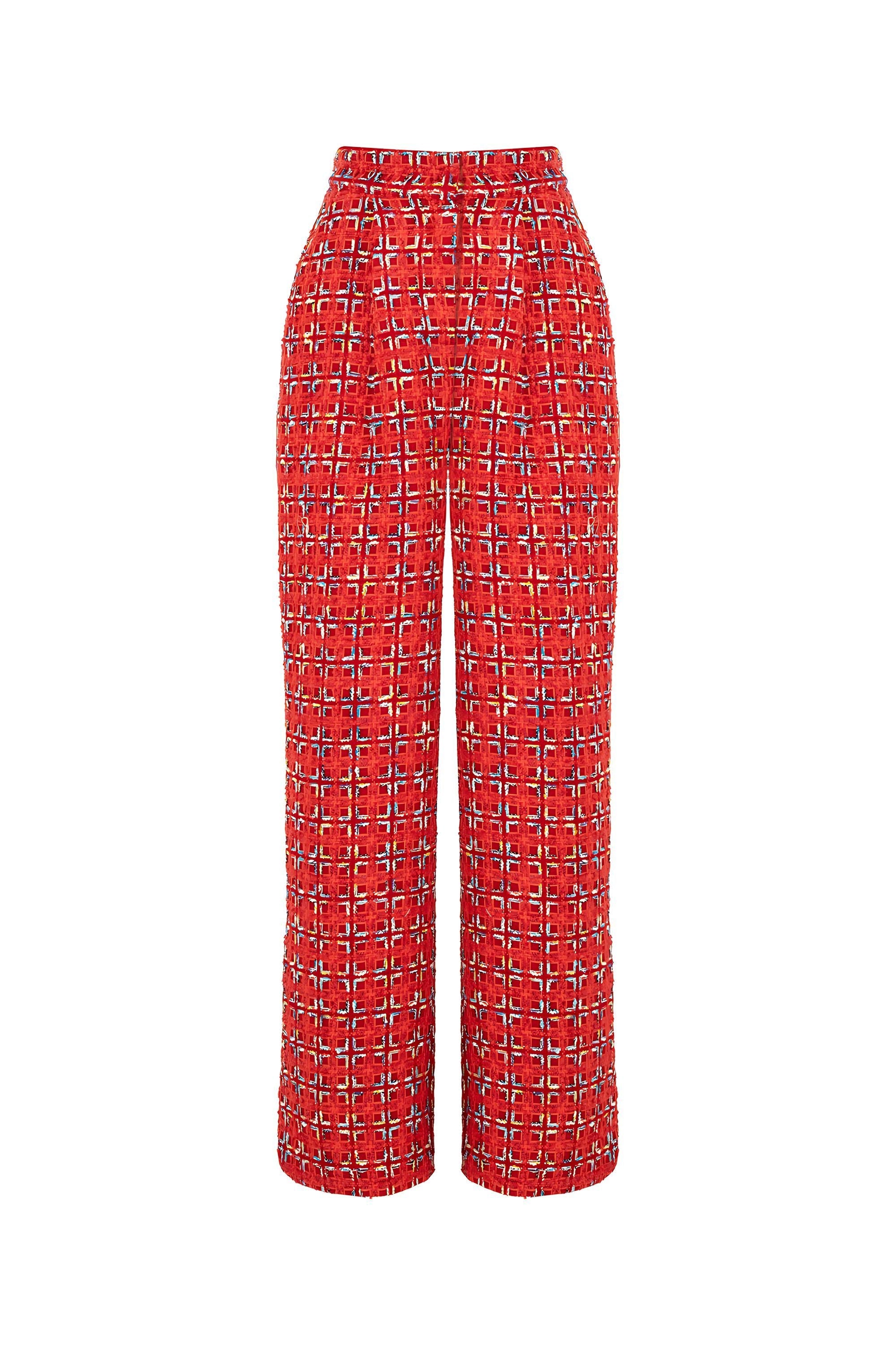 High-Waist Tweed Pants (Final Sale)