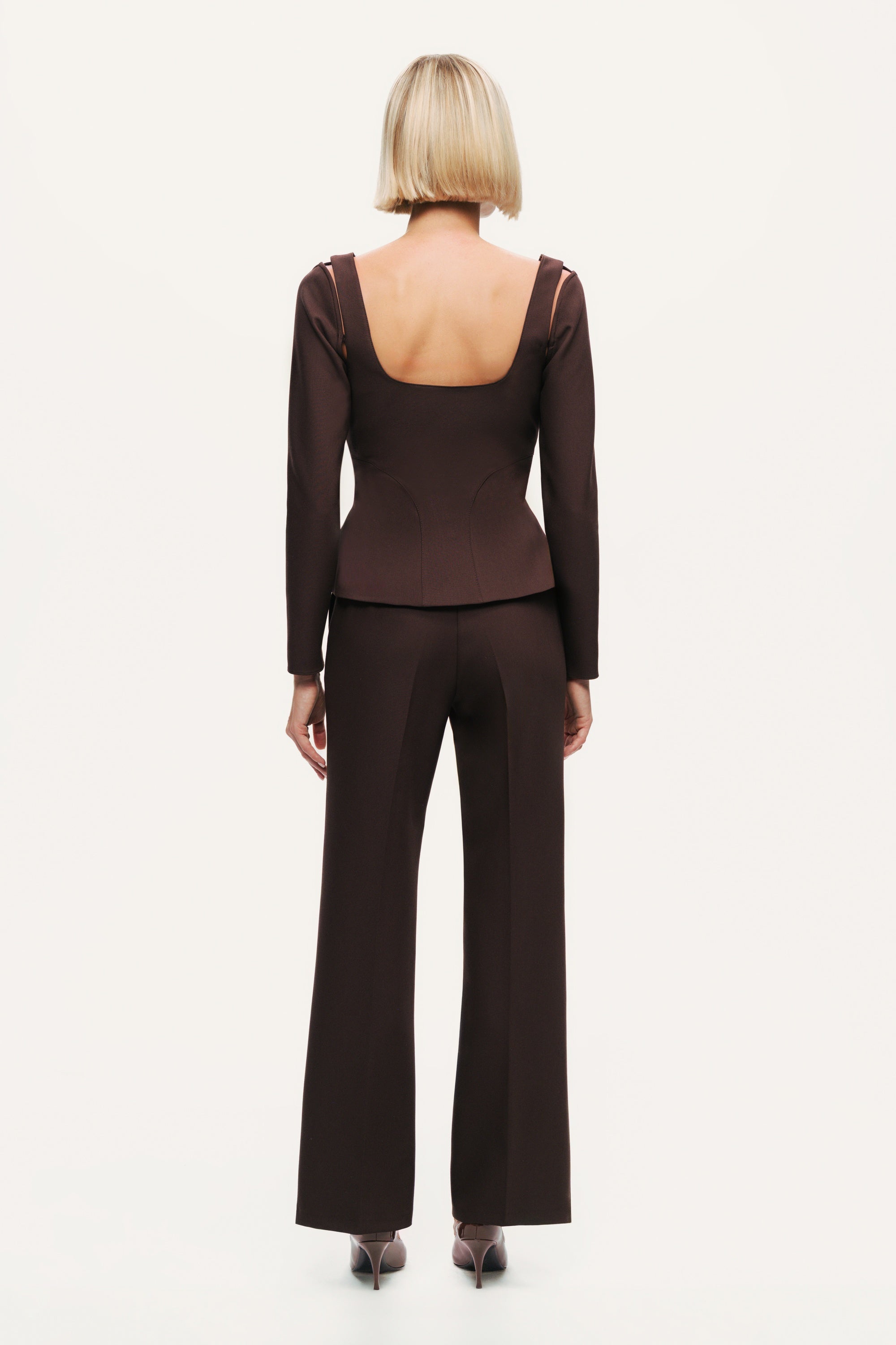 Classic Mid-Rise Tailored Pants