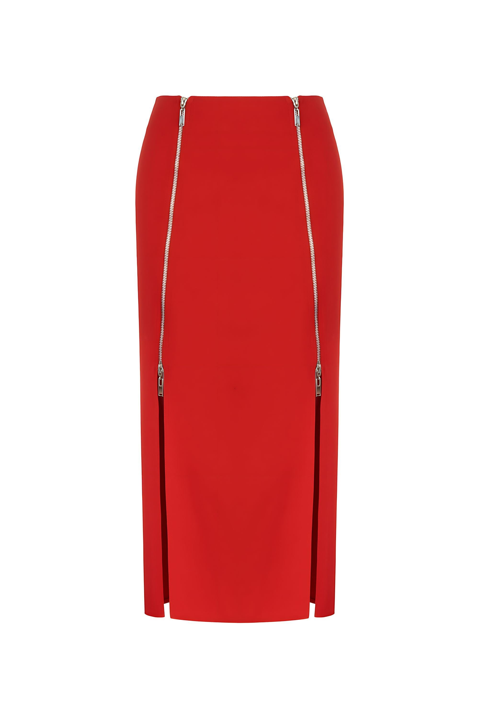 Pencil Skirt with Zipper Design (Final Sale)