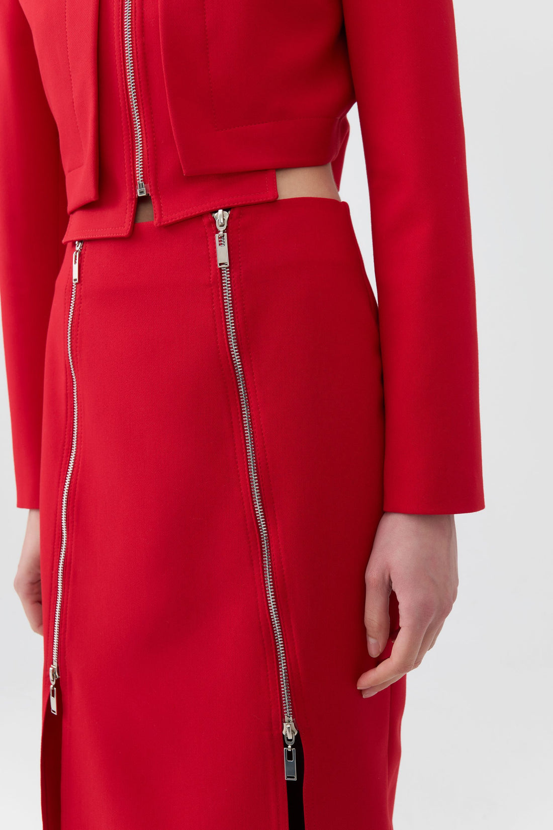 Pencil Skirt with Zipper Design (Final Sale)