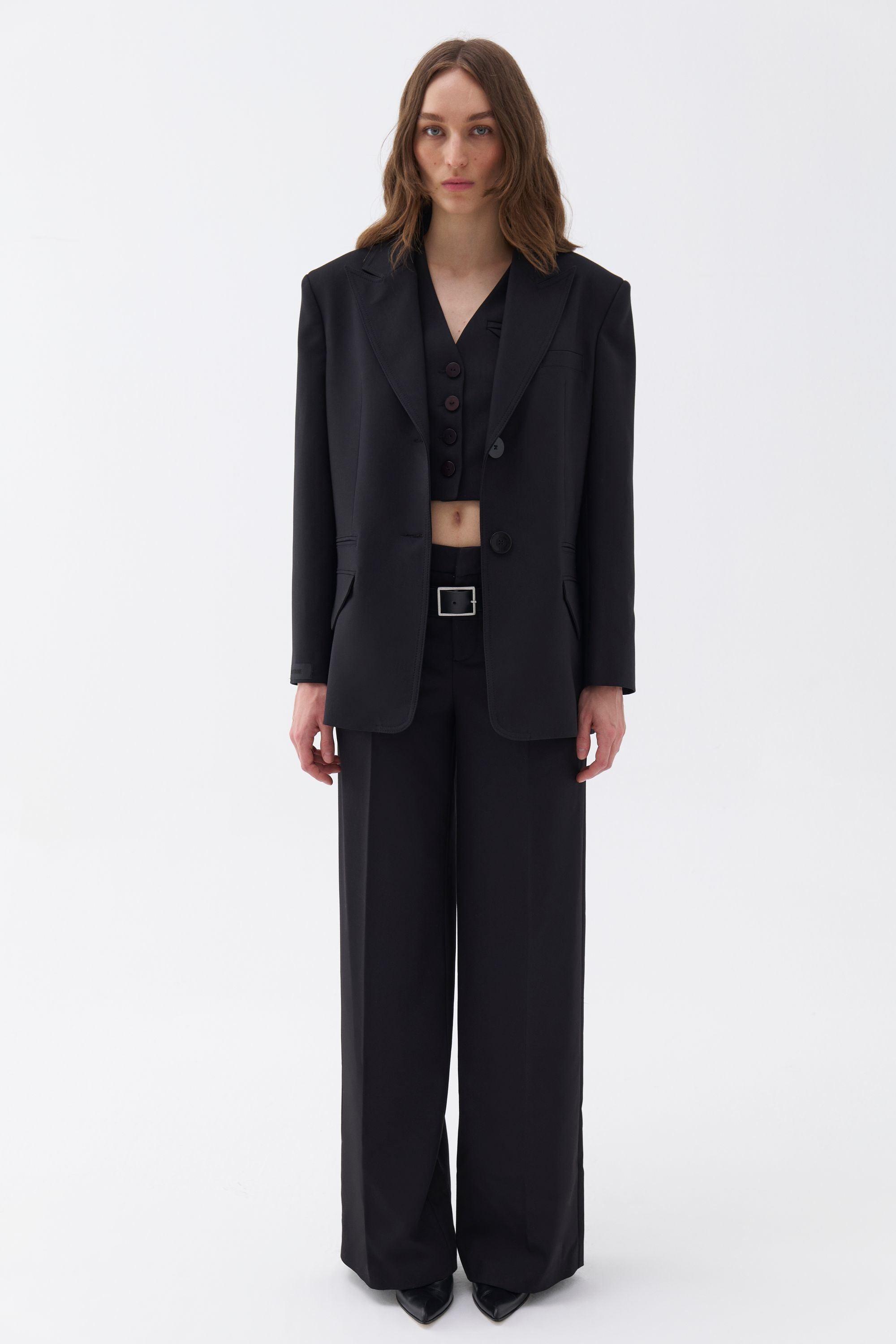 Padded Shoulder Blazer Jacket (Final Sale)