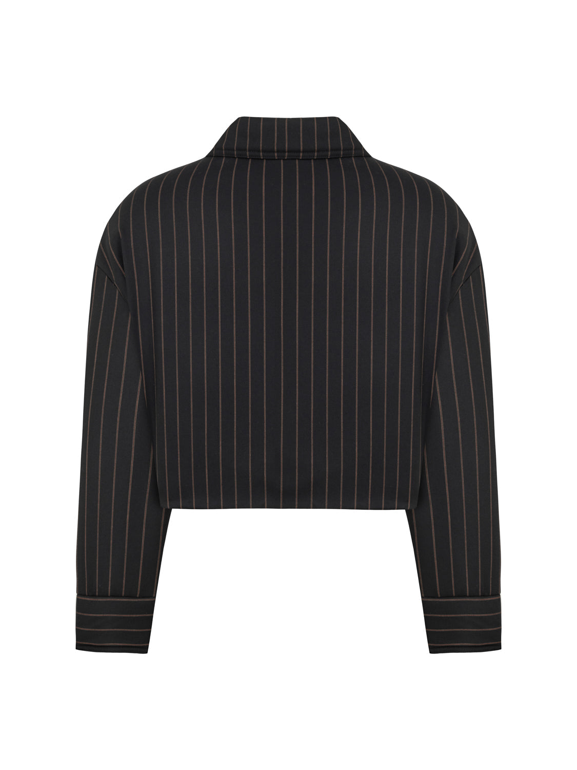Striped Padded Shoulder Jacket (Final Sale)