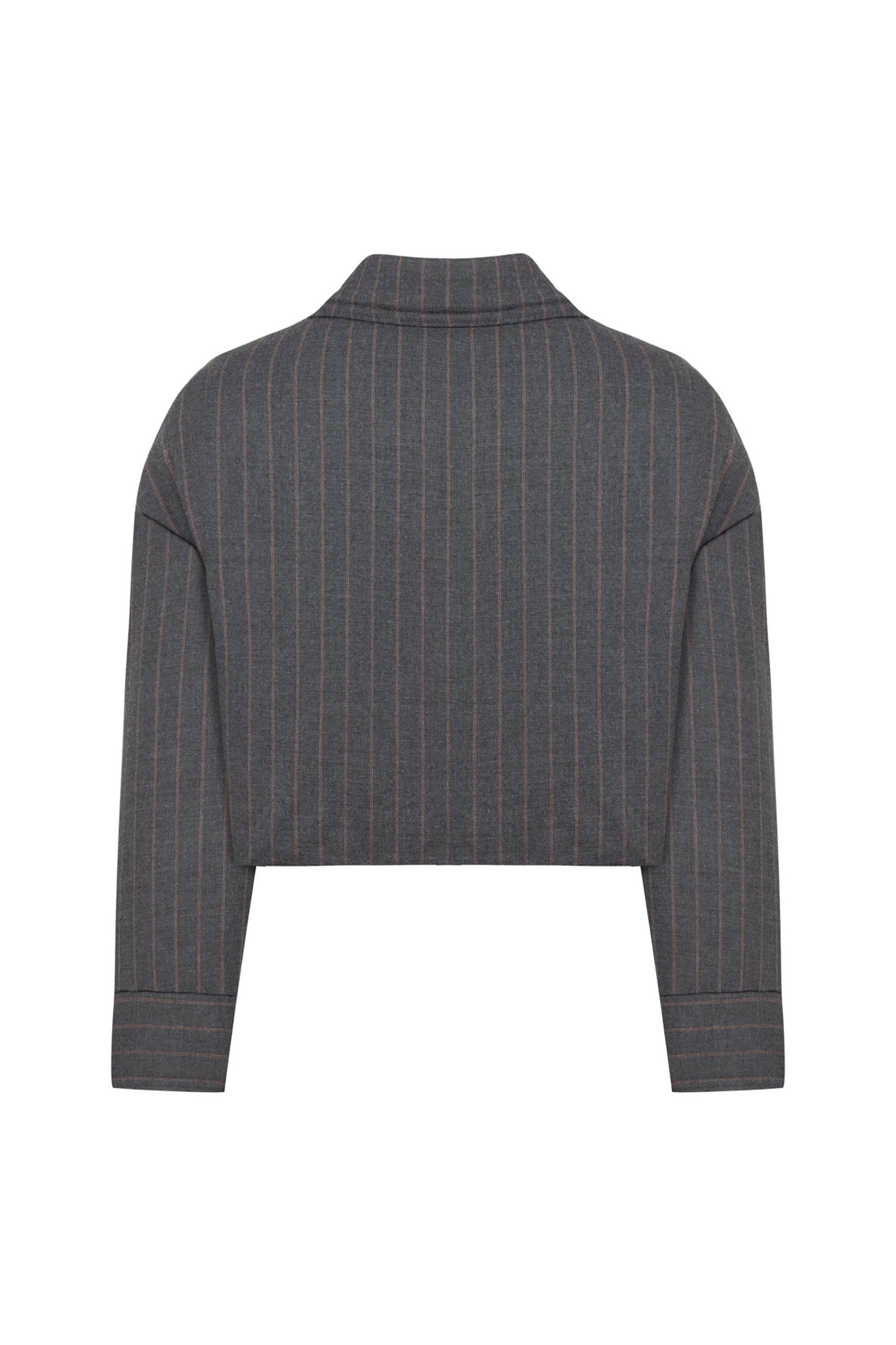 Striped Padded Shoulder Jacket (Final Sale)