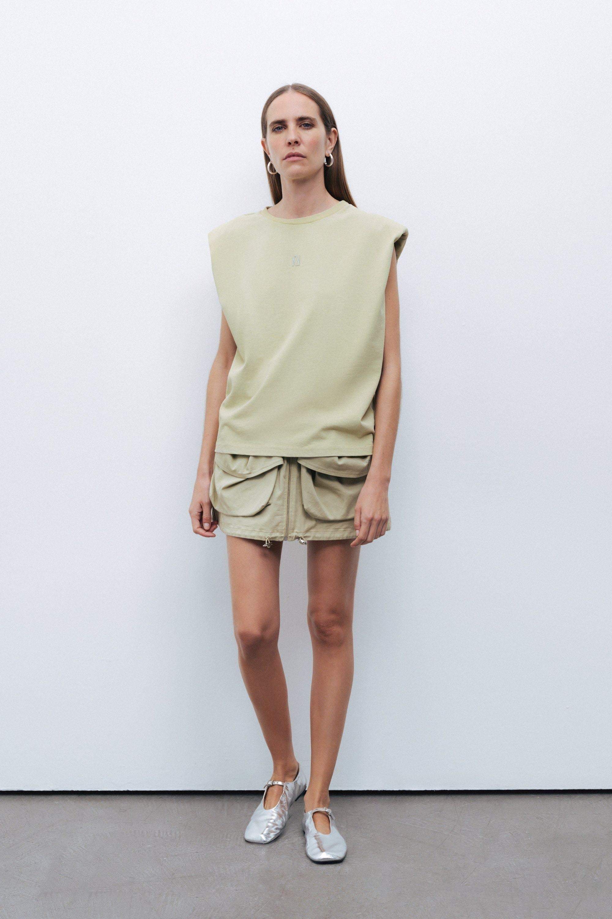 Olive Green Padded T-shirt