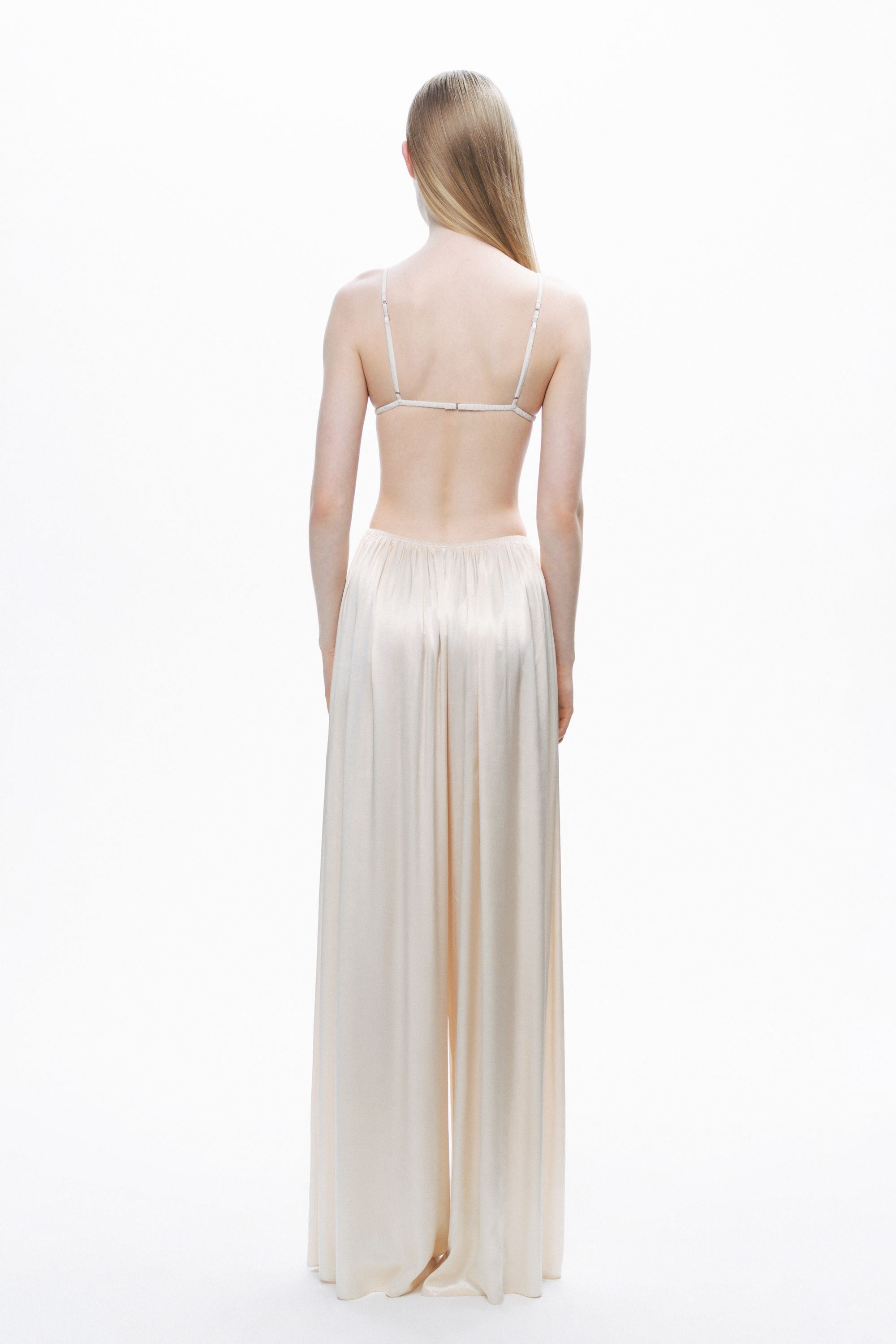 Powder Pink Flowy Wide-Leg Pants