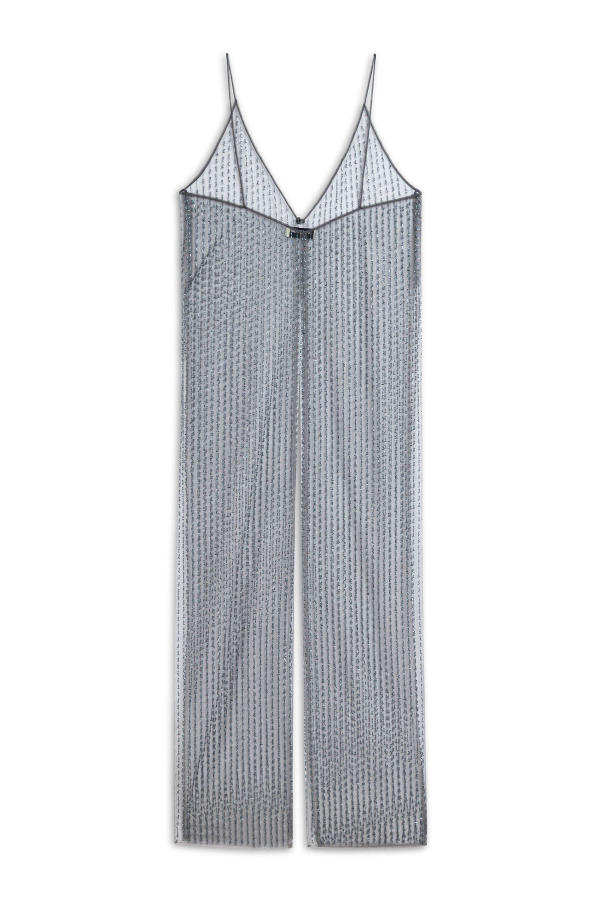 Anthracite Bead Embroidered Maxi Vest