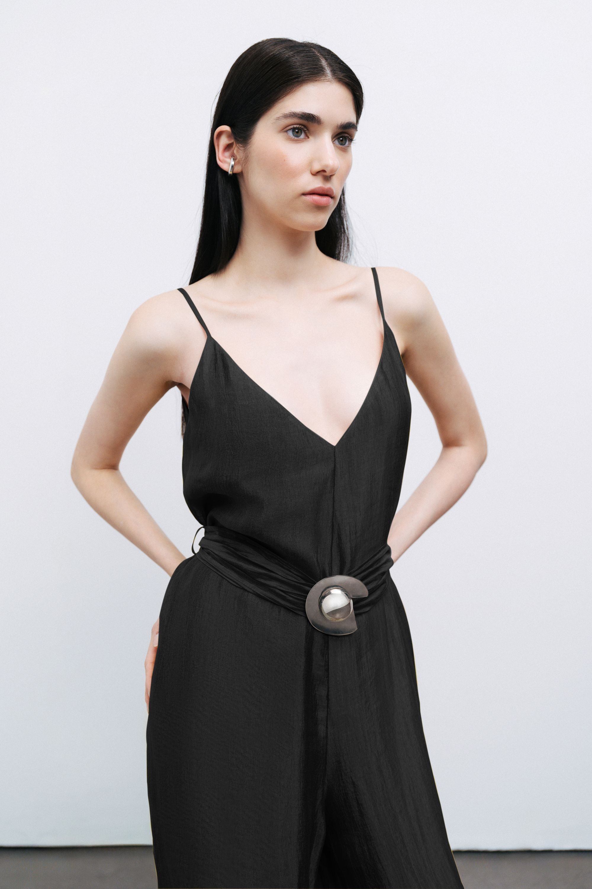 Black Metal Accessory Overalls