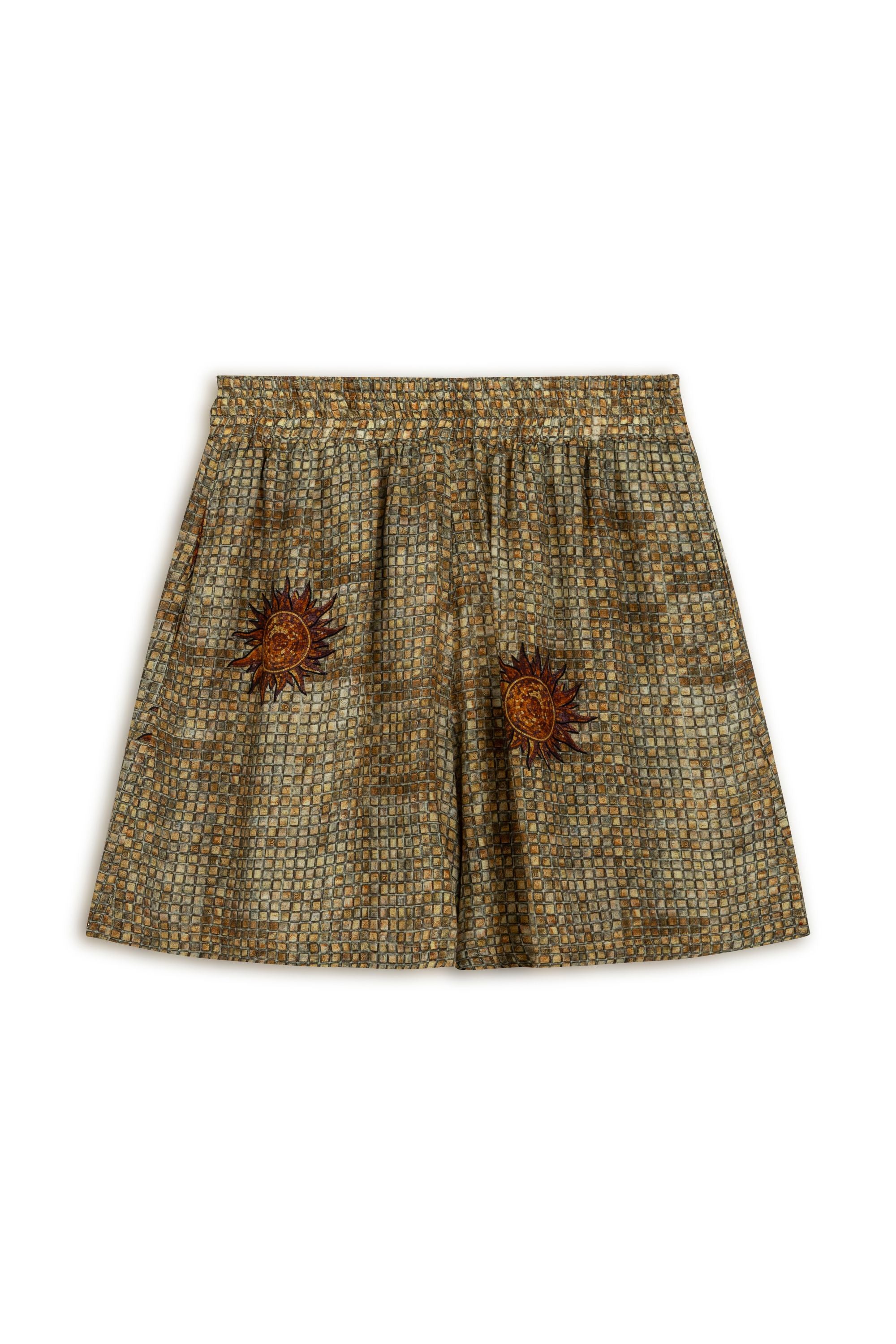 Patterned Mini Shorts