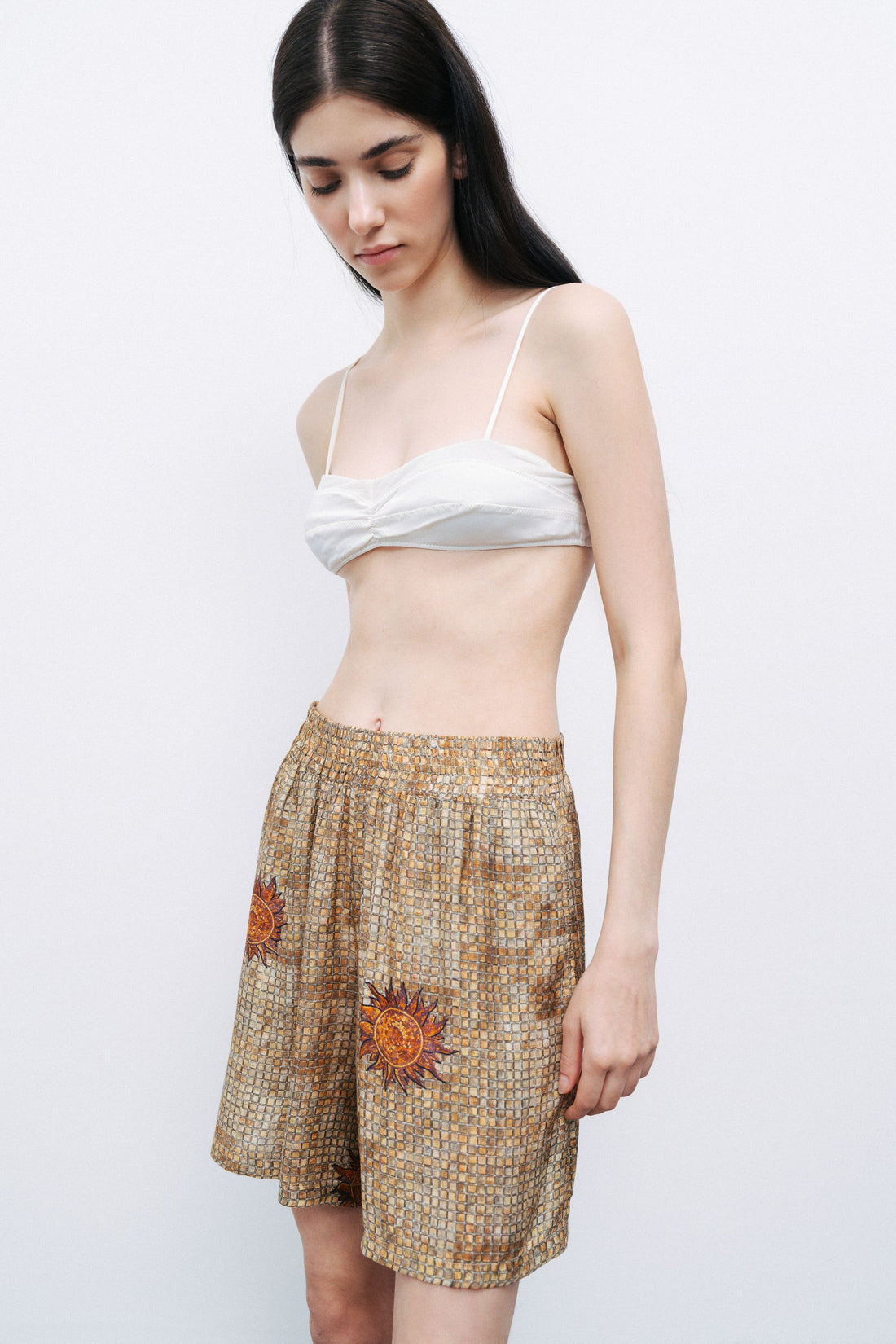 Patterned Mini Shorts