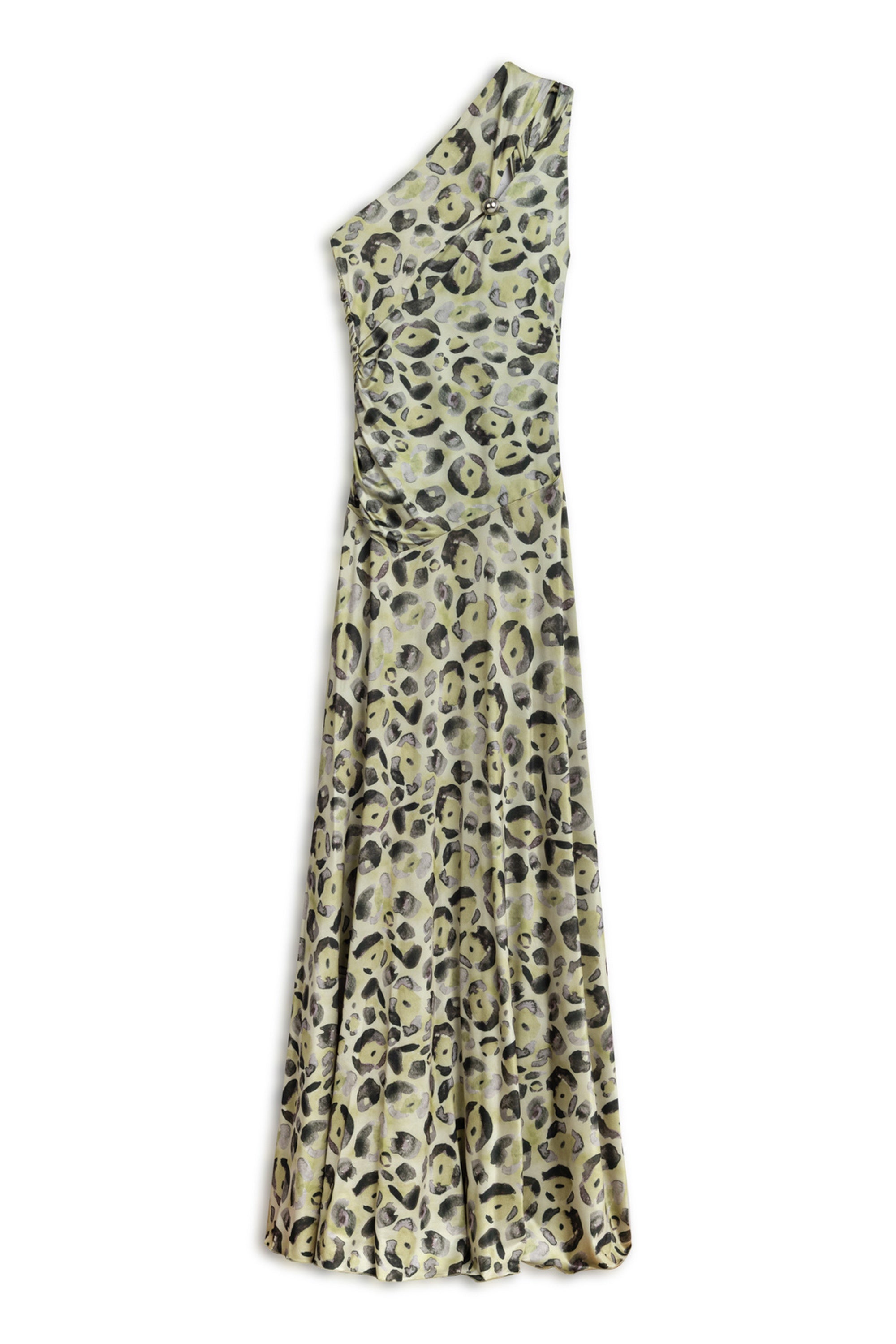 One Shoulder Printed Maxi Dress