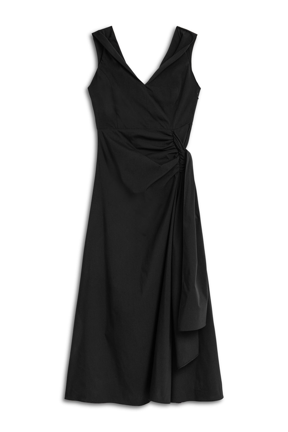 Black Tie Detail Midi Dress