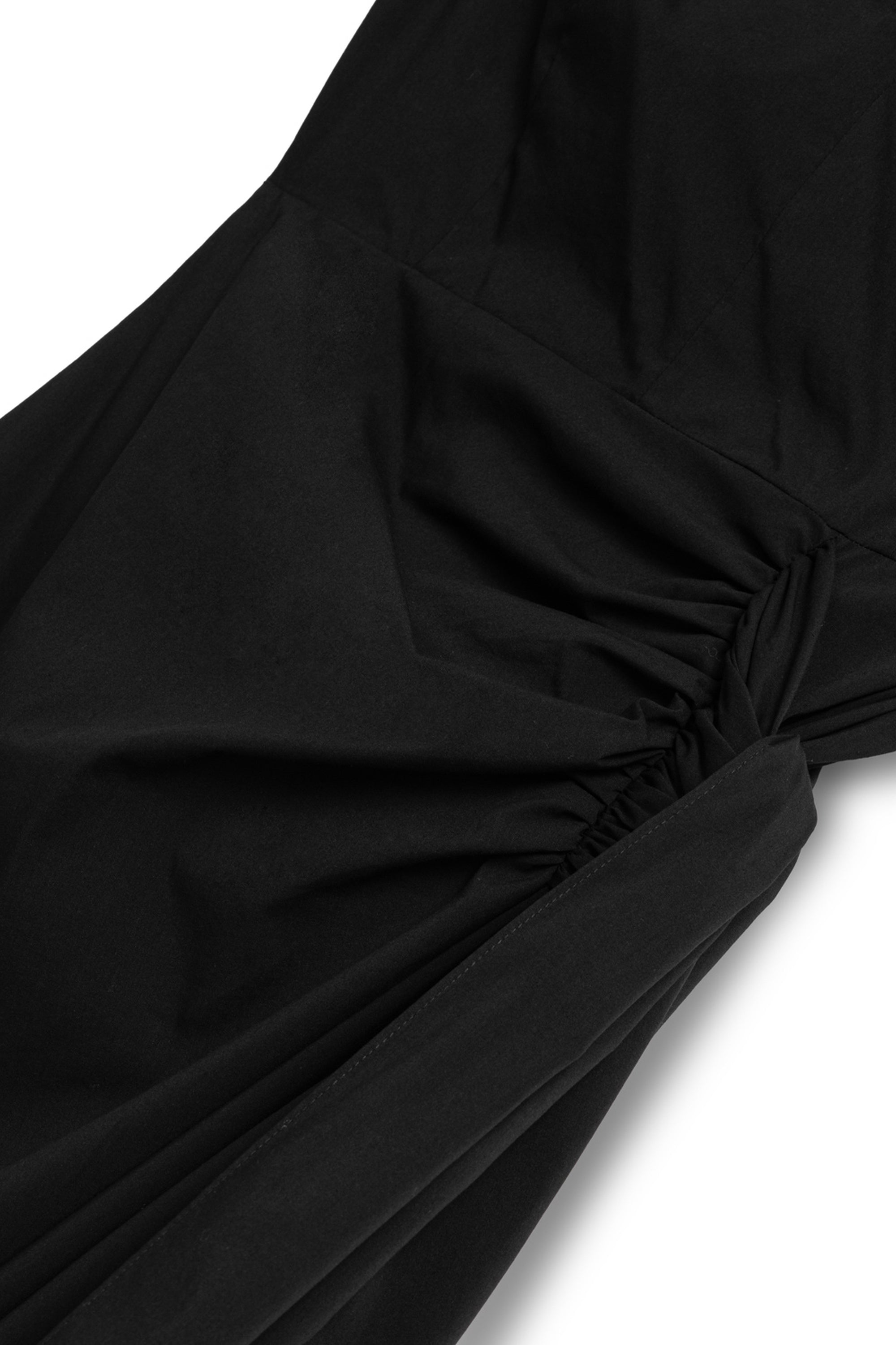 Black Tie Detail Midi Dress