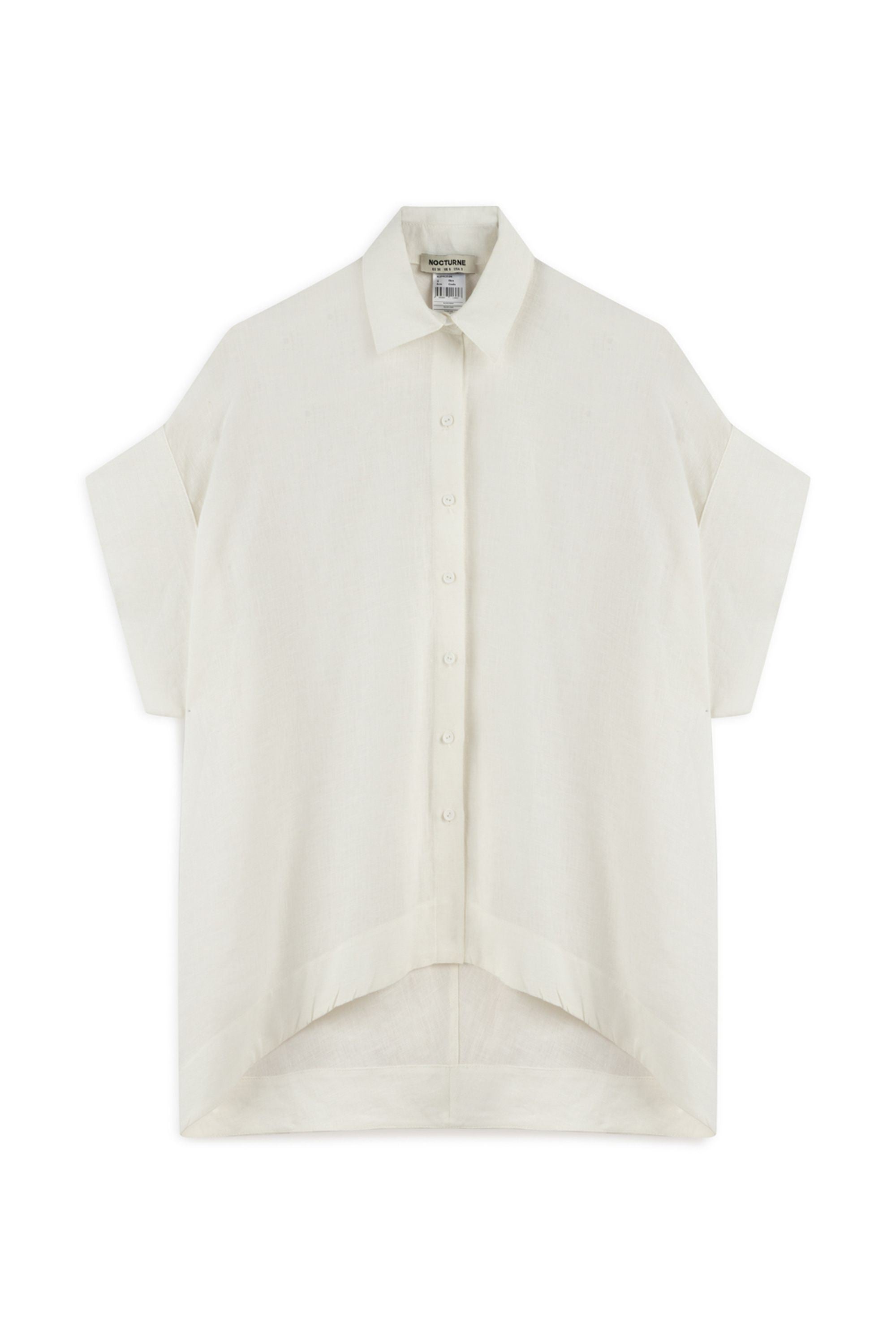 Ecru Flowy Linen Shirt