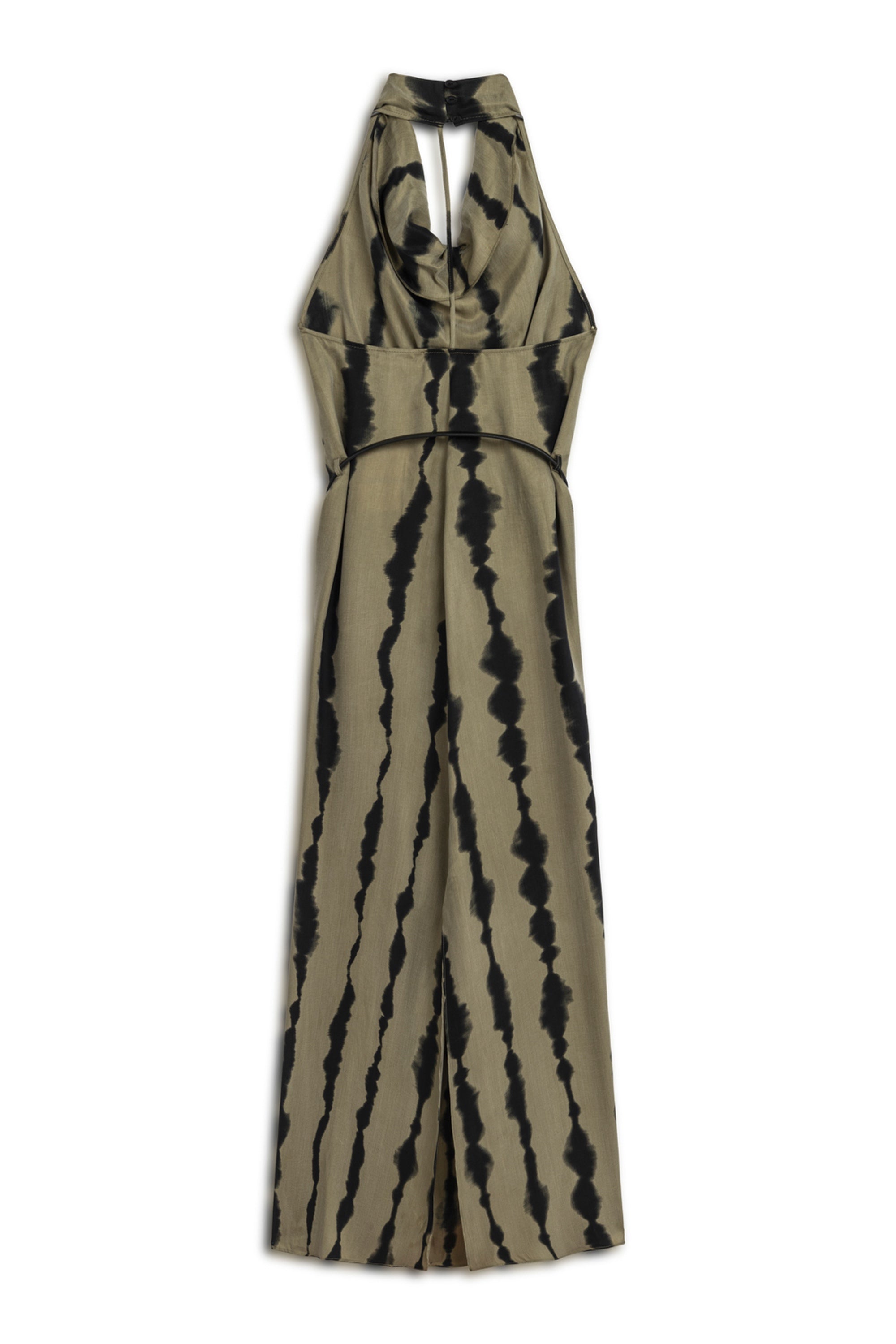 Belt Detailed Printed Maxi Dress