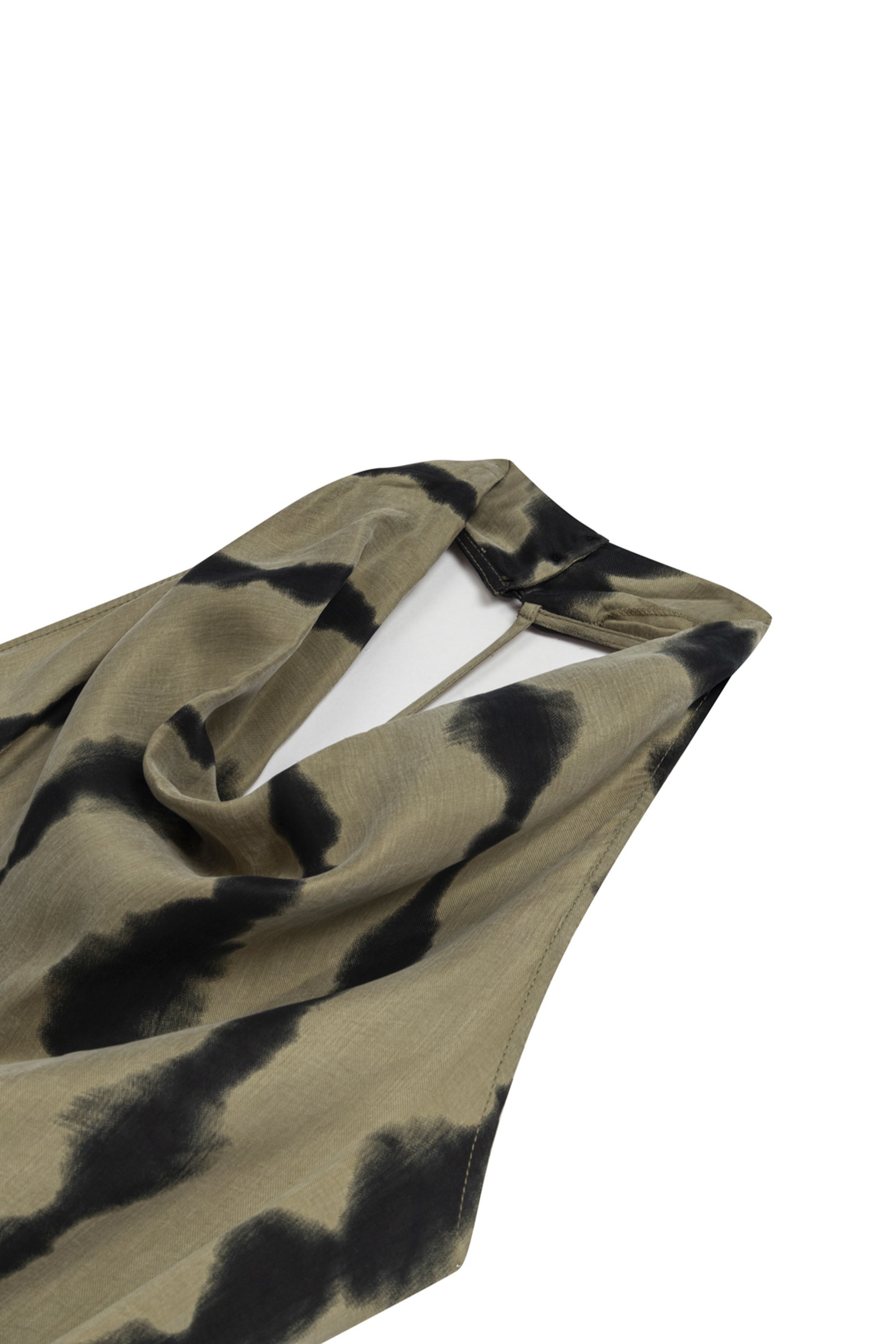 Belt Detailed Printed Maxi Dress