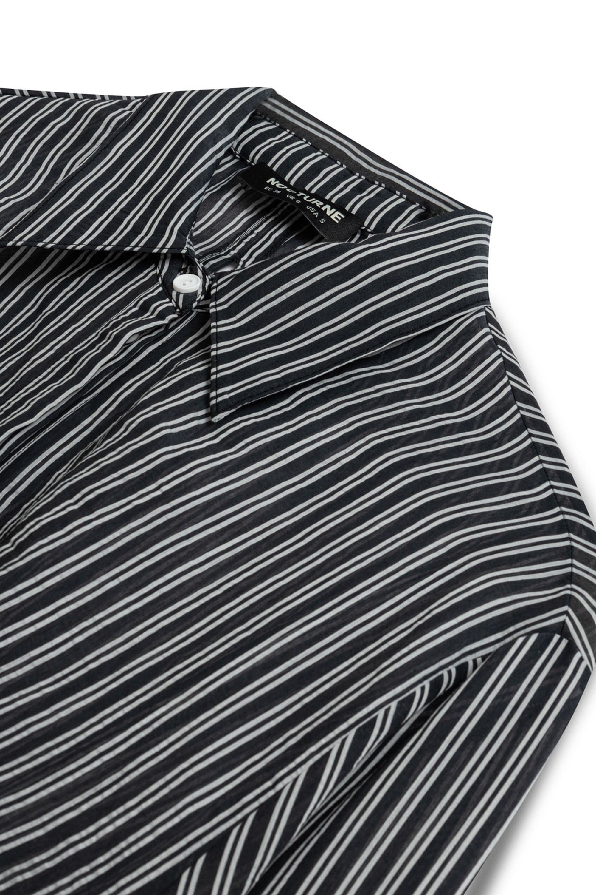 Striped Sheer Shirt Dress