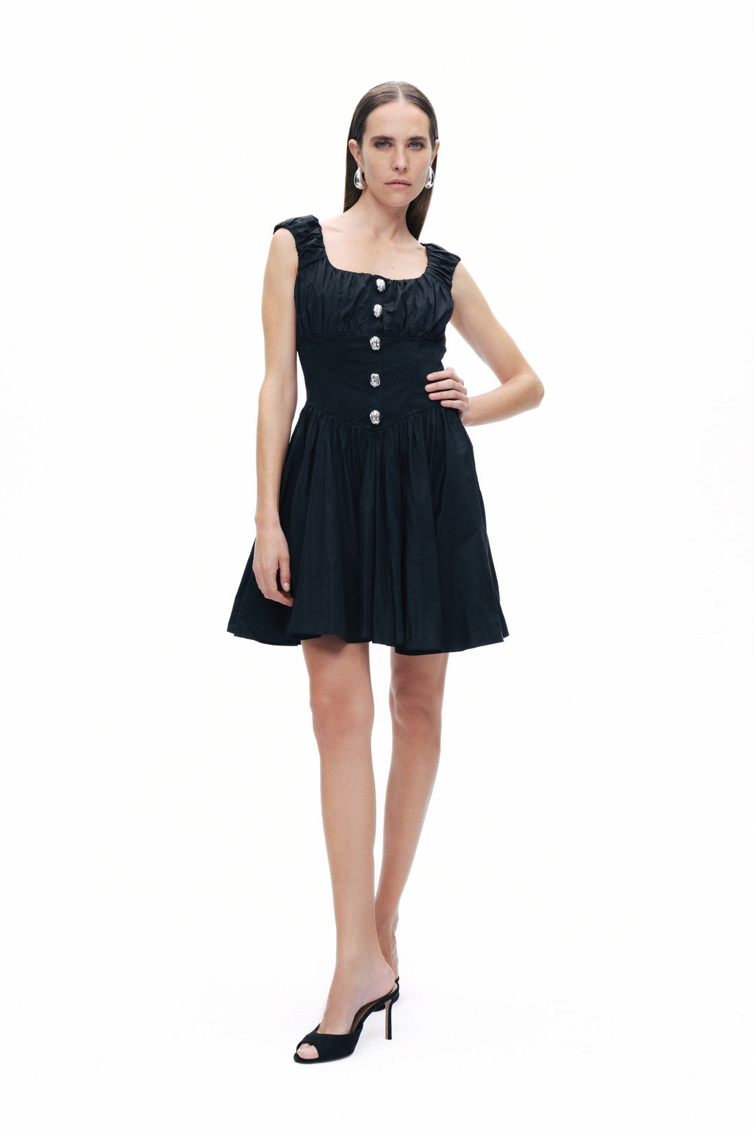 Black Corset Design Mini Dress