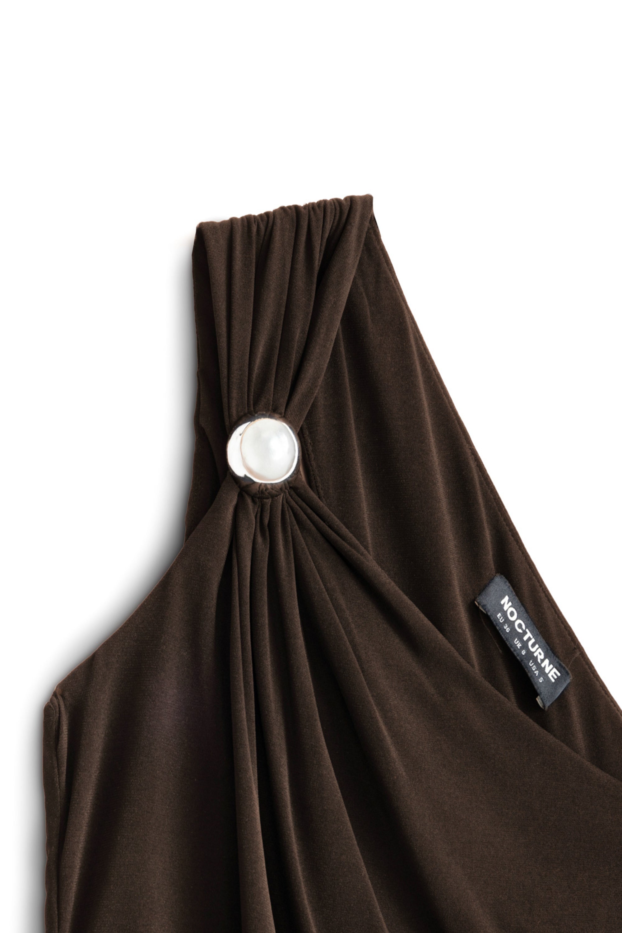 Brown One Shoulder Maxi Dress