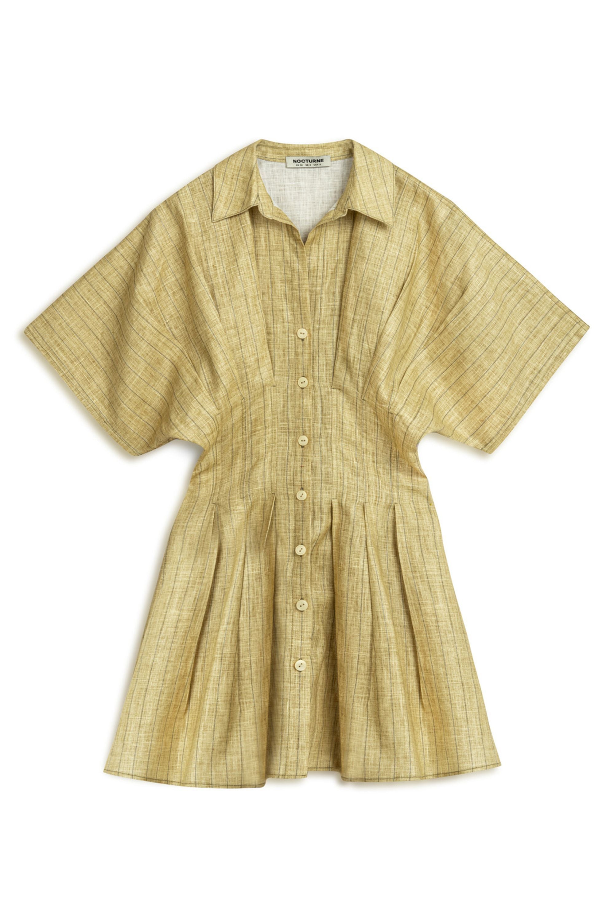 Linen Mini Shirt Dress