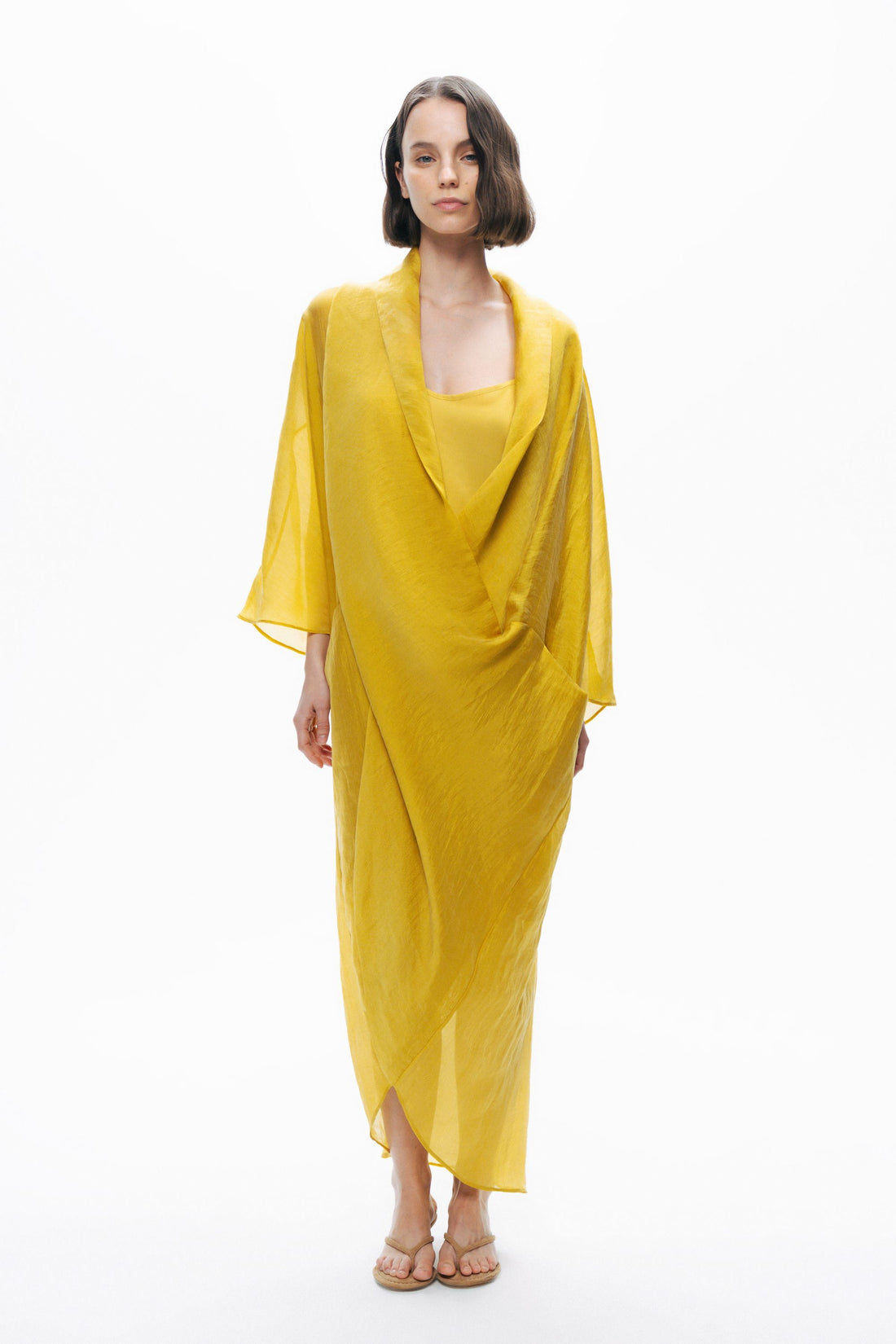 Yellow Oversized Midi Dress