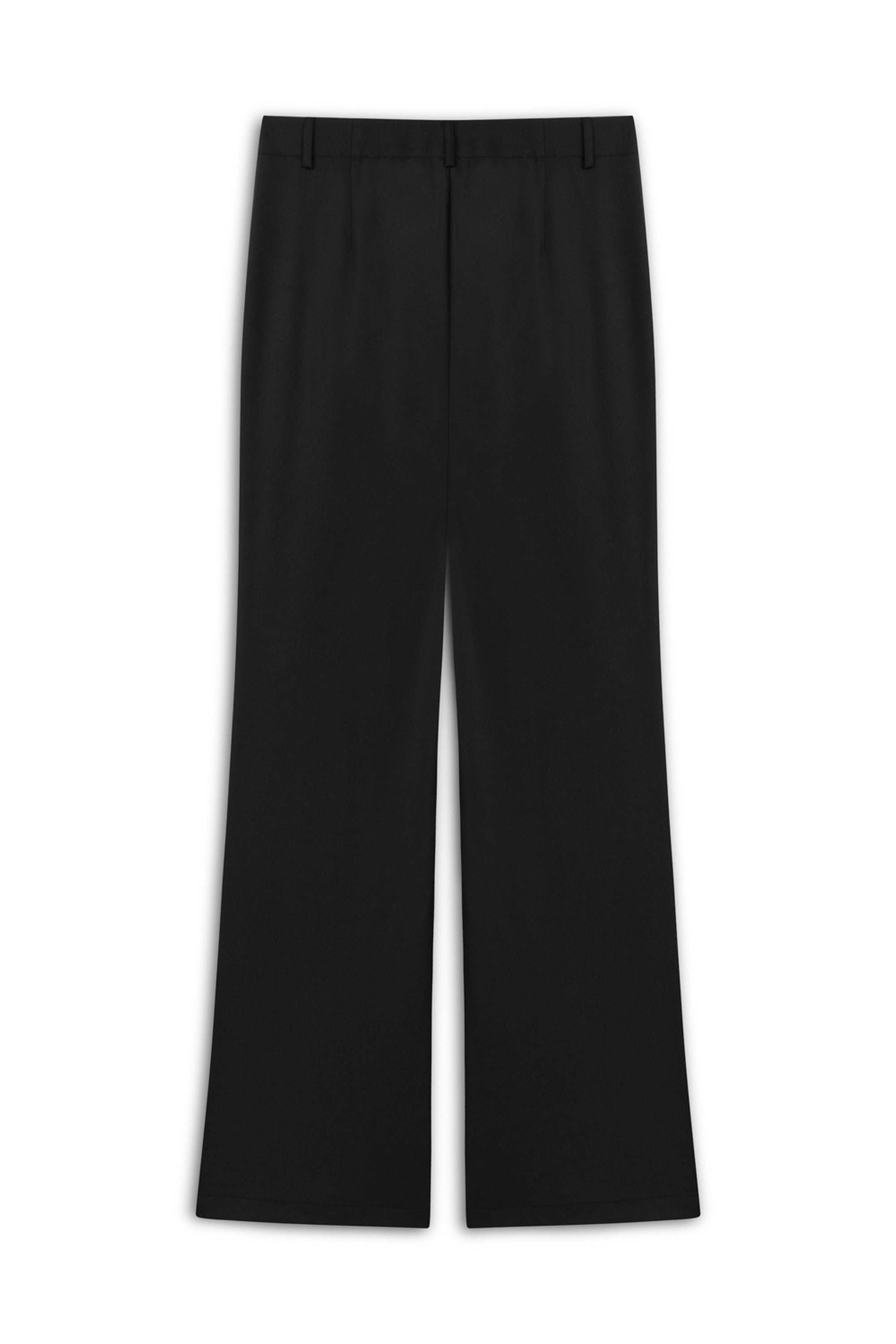 Black Tailored Mid-Rise Trousers