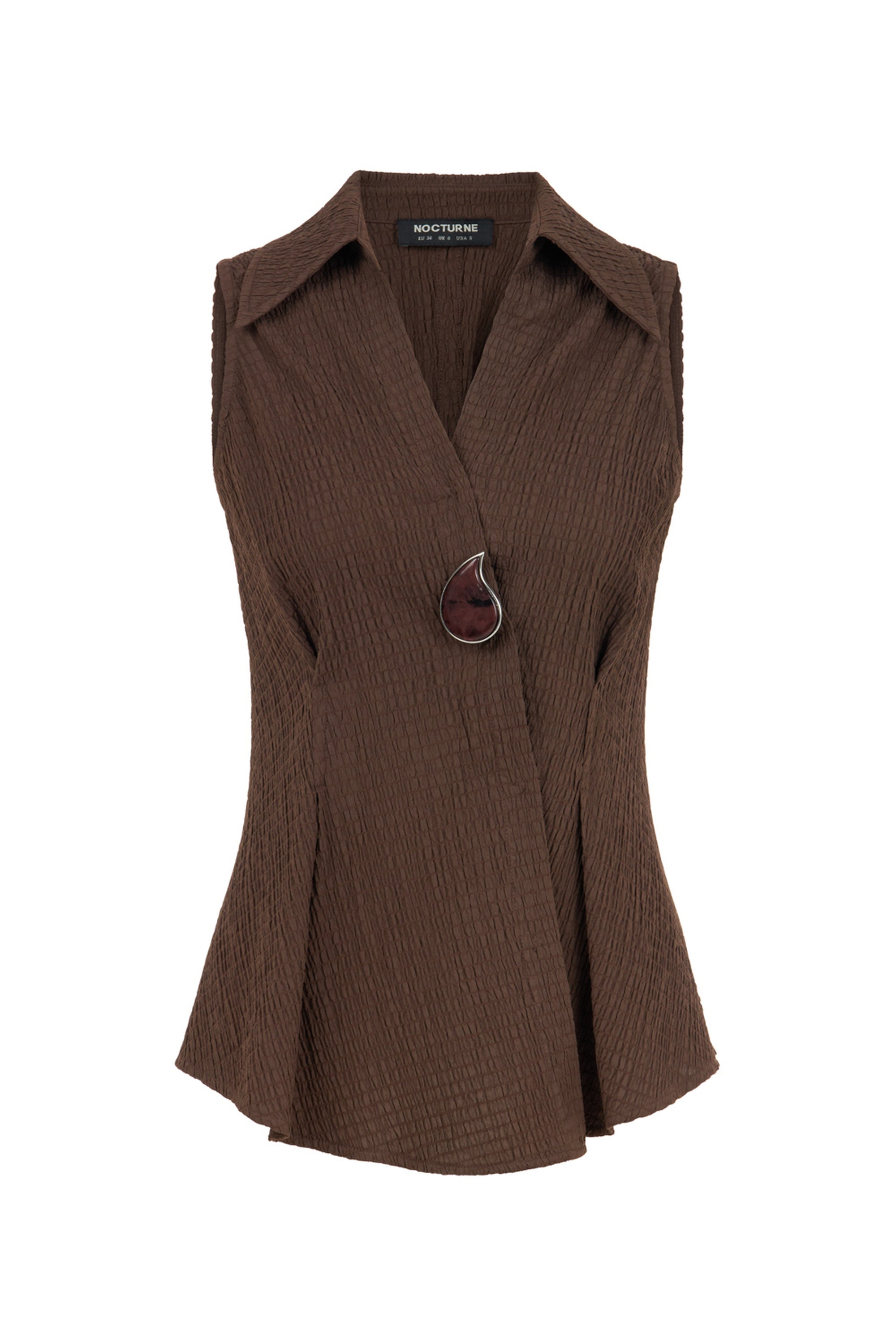 Coffee Accessory Detailed Blouse