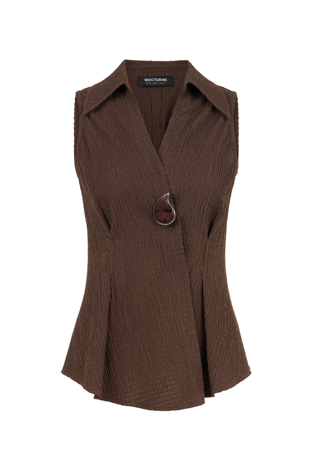 Coffee Accessory Detailed Blouse