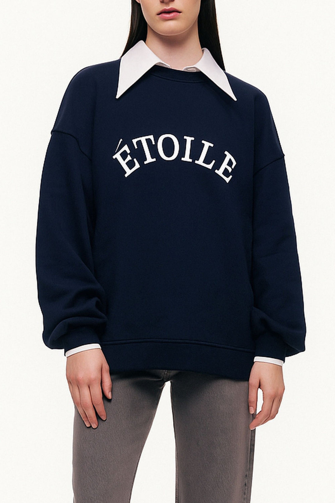 Woven Text Logo Sweatshirt