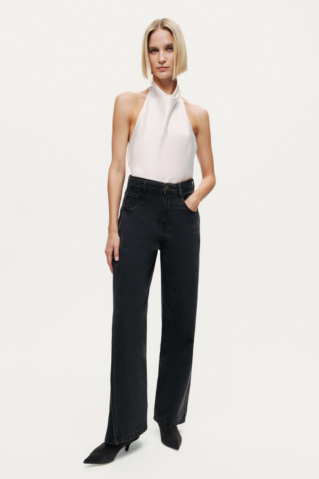 Washed Wide Leg Jeans