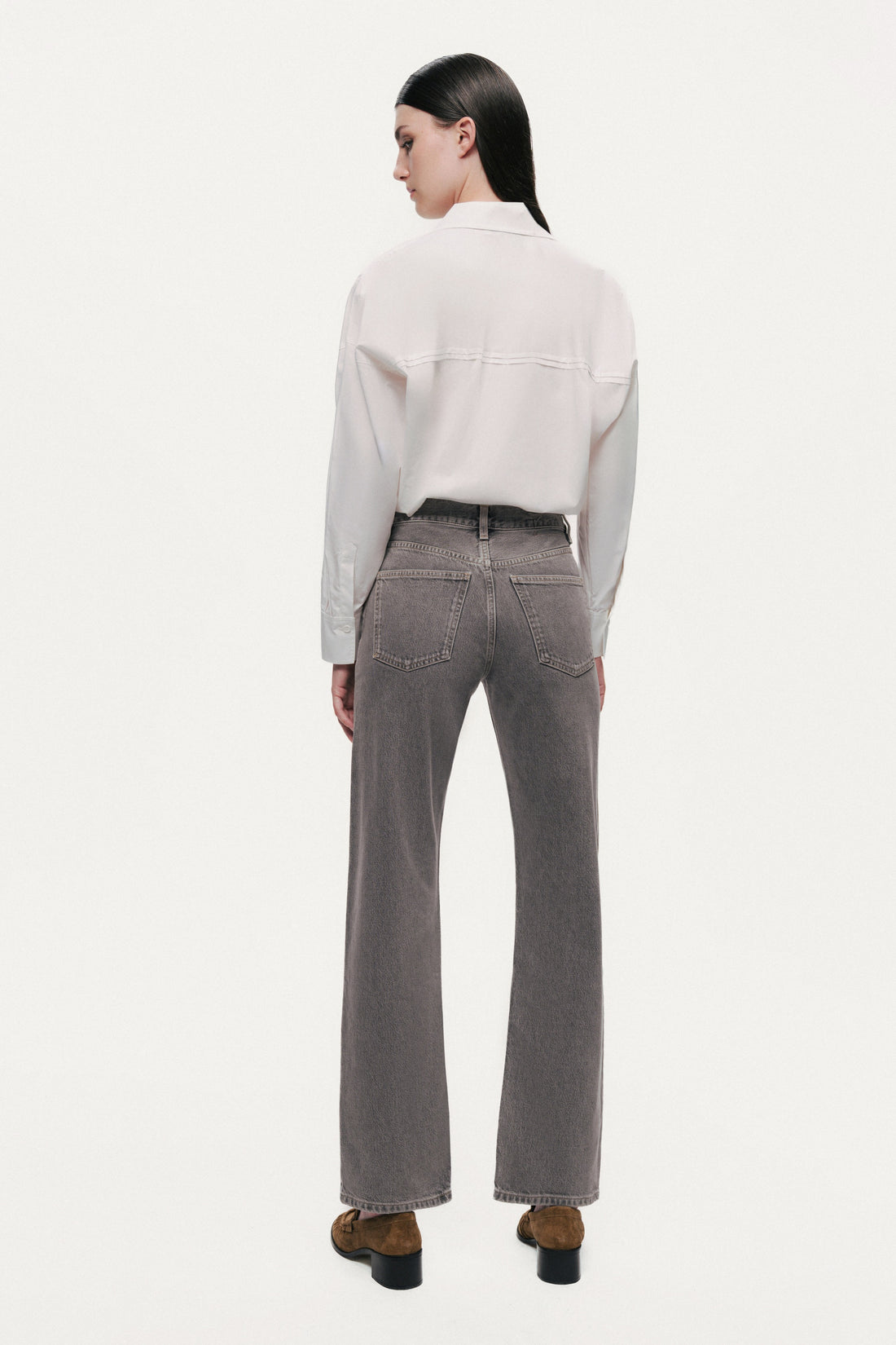 Washed Straight-Leg Jeans