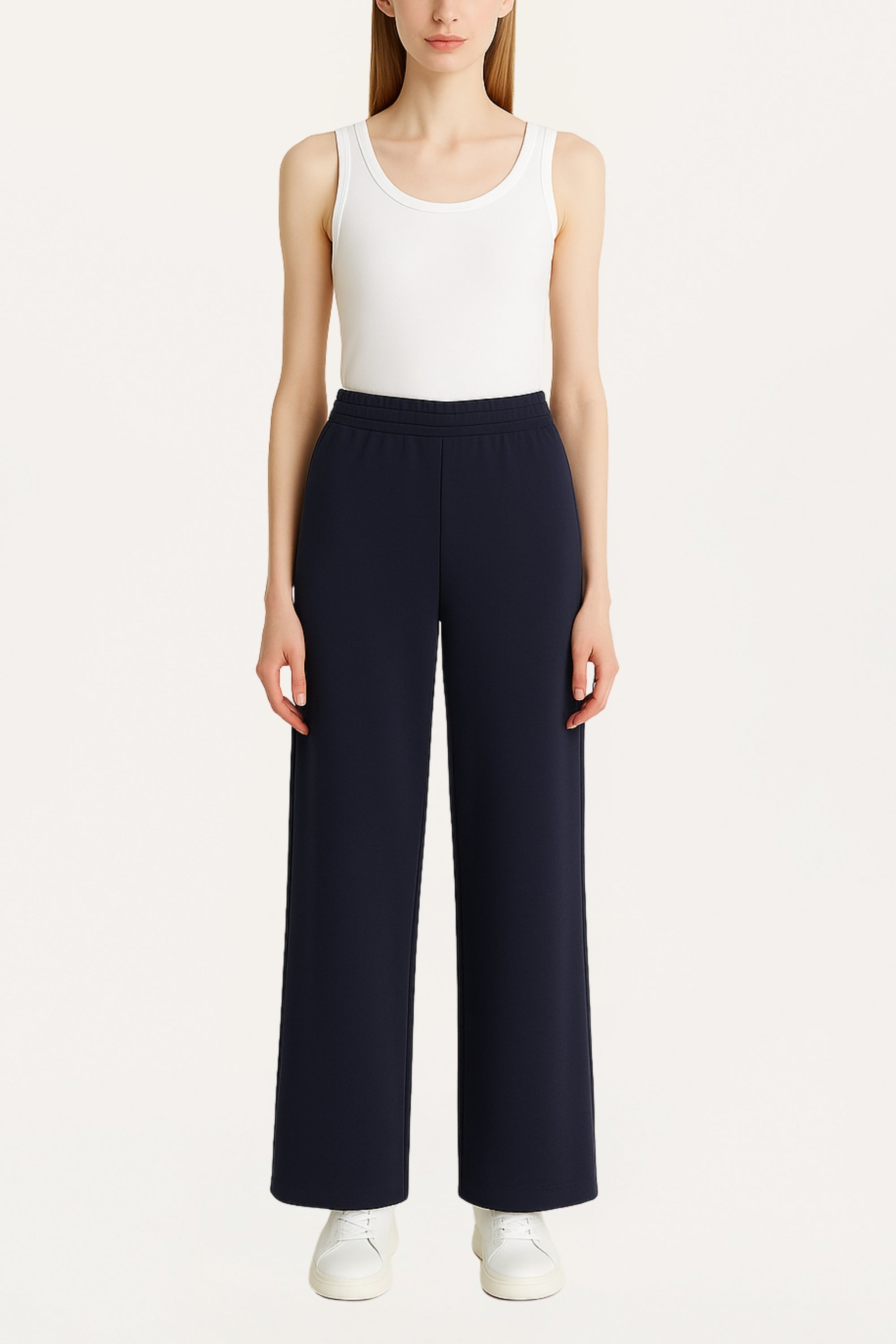 Wide-Leg Jersey Pants