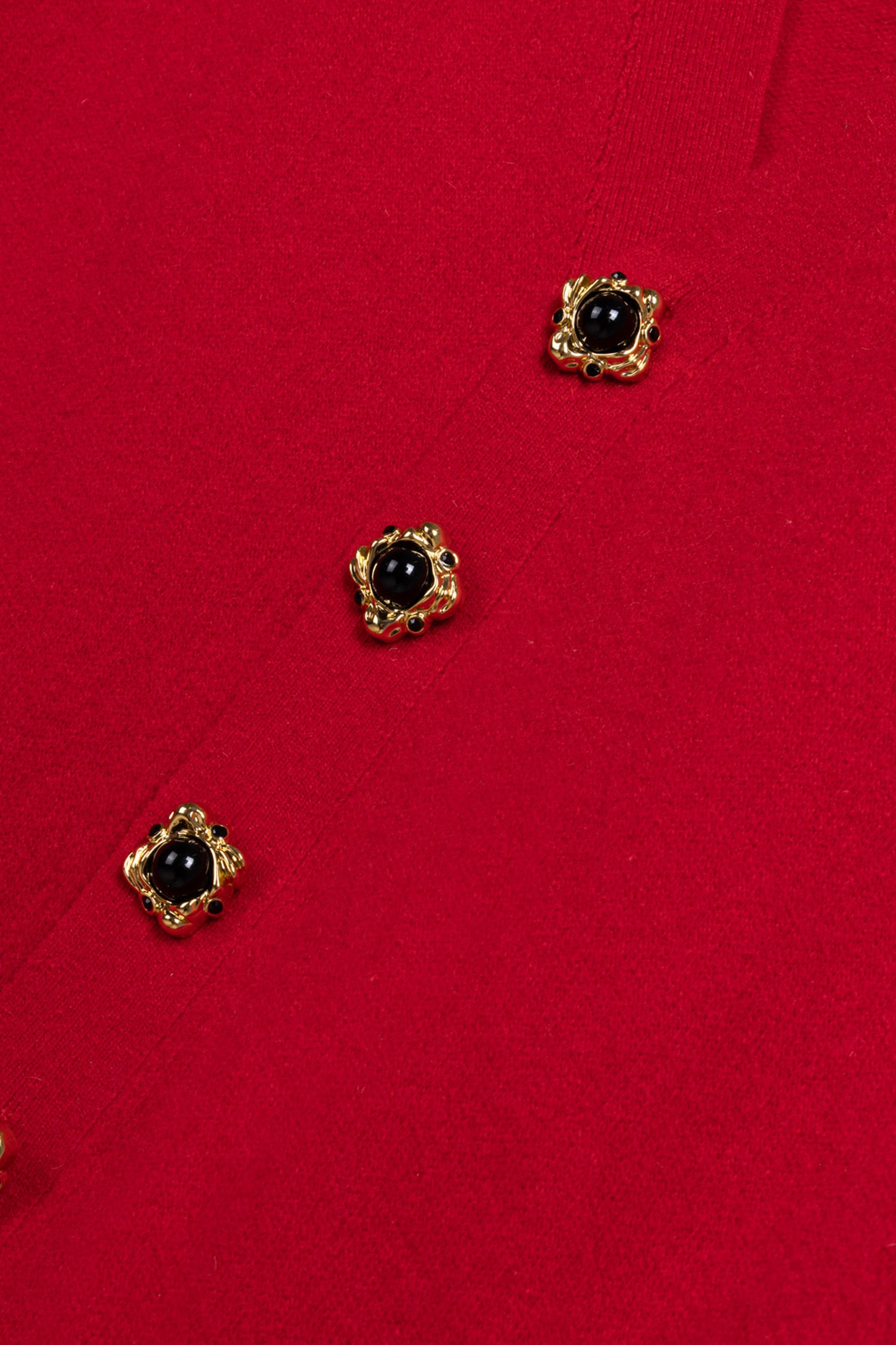 Embellished V-Neck Knit Sweater Vest