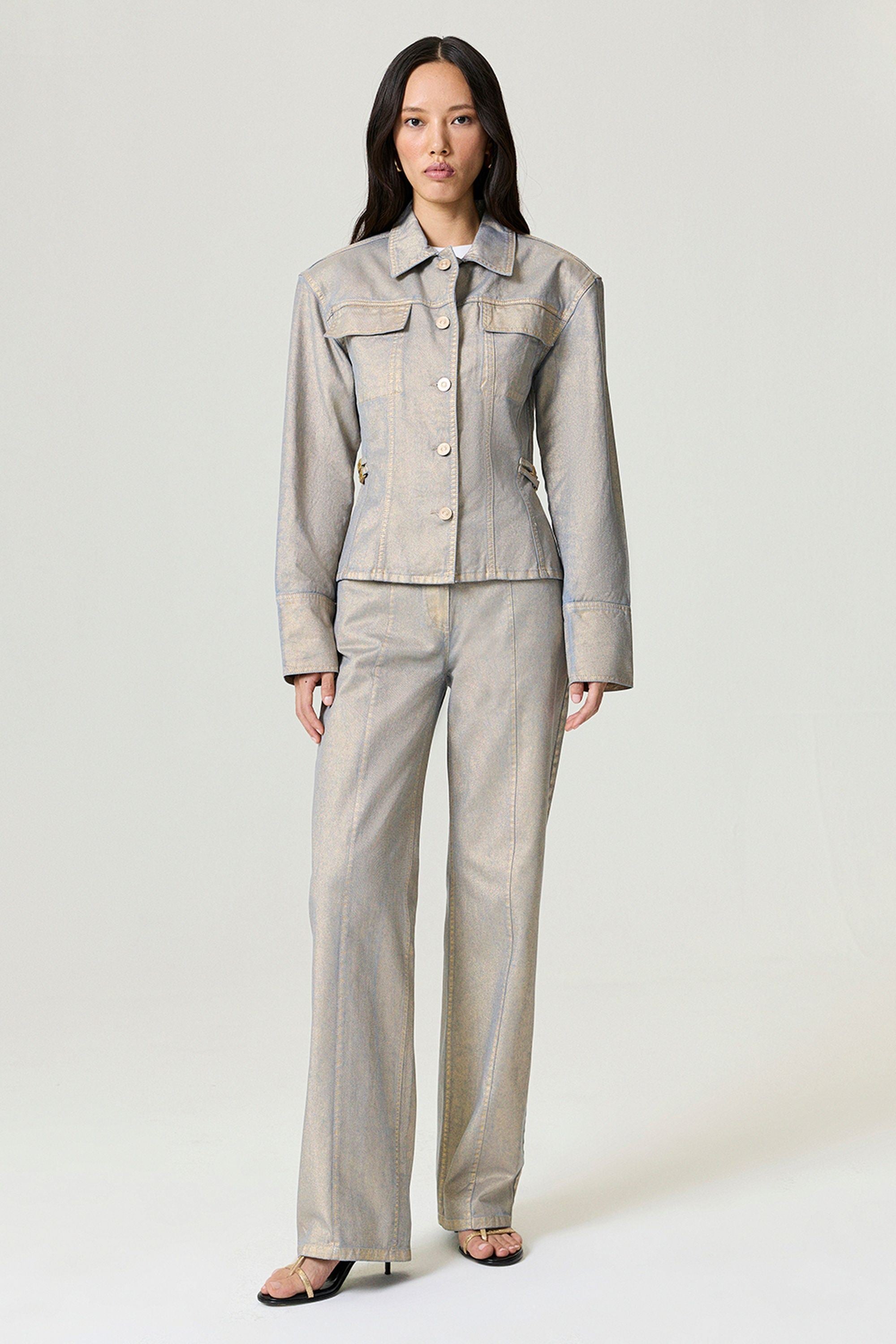 Metallic Denim Jacket