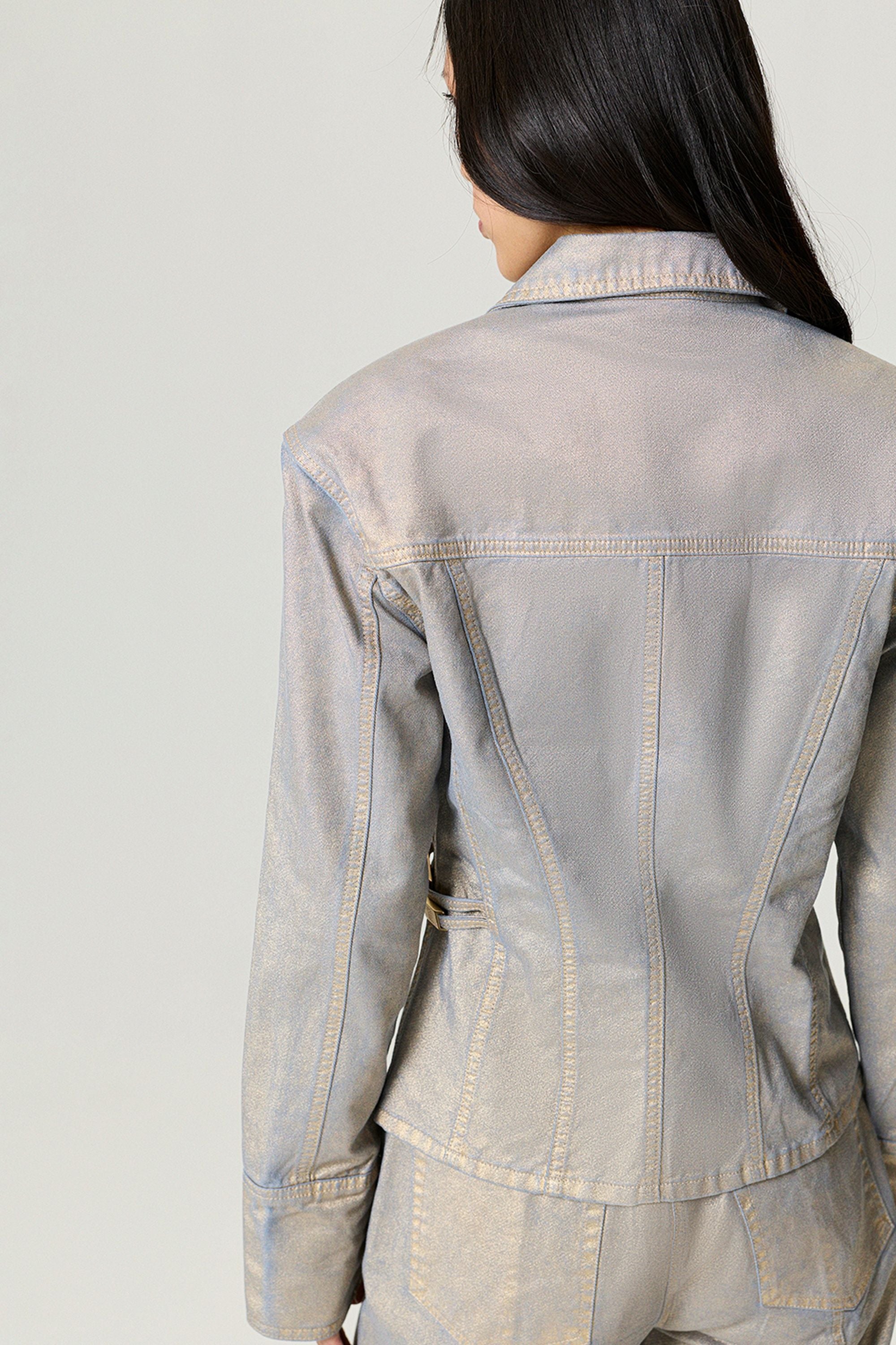 Metallic Denim Jacket