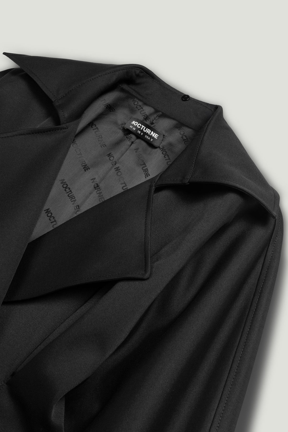 Black Belted Trench Coat