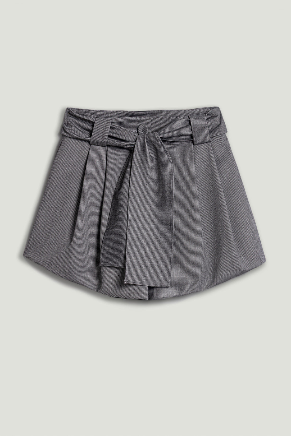 Belted High-Waist Mini Shorts