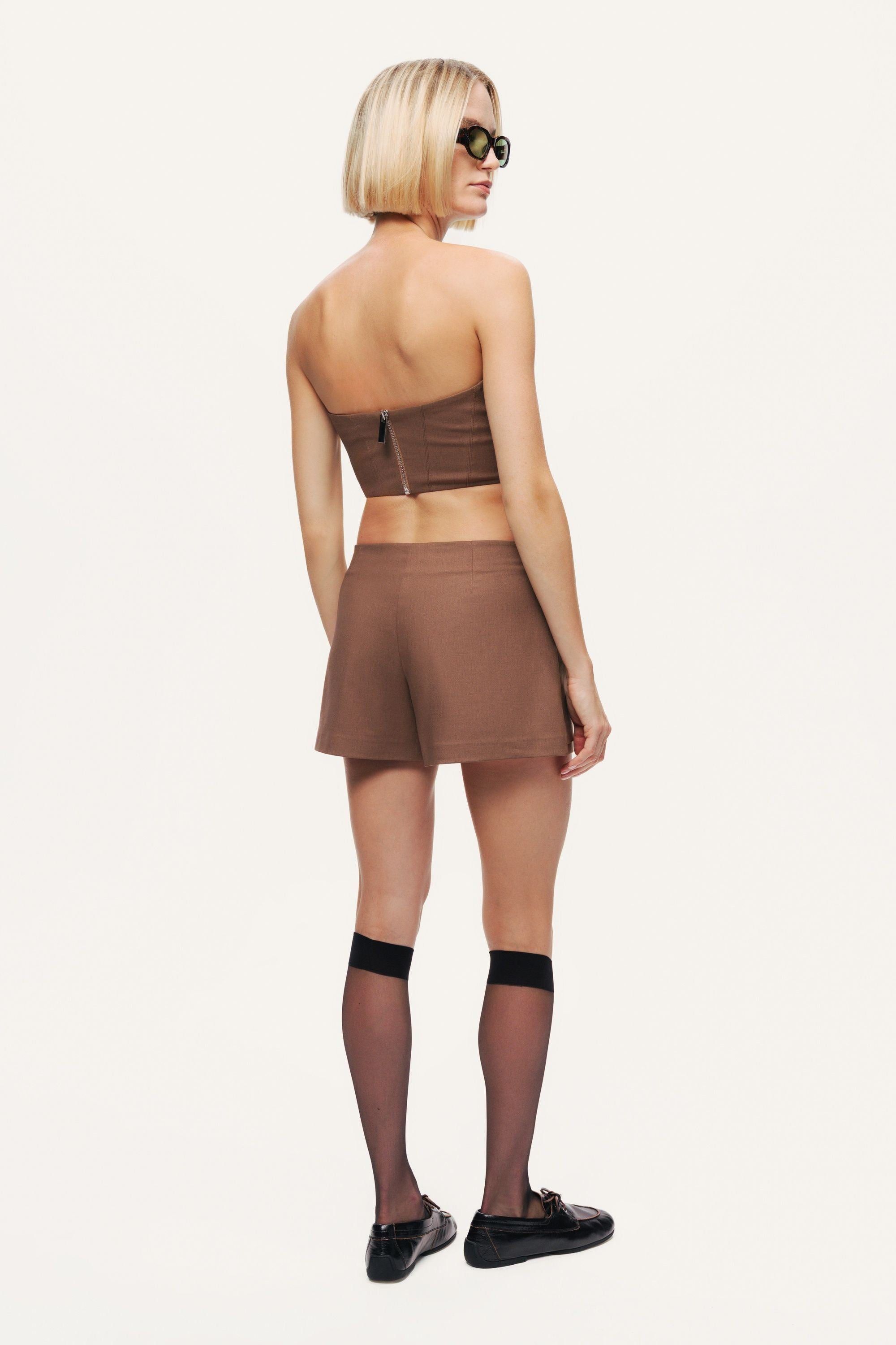 Tailored Wrap Mini Skort